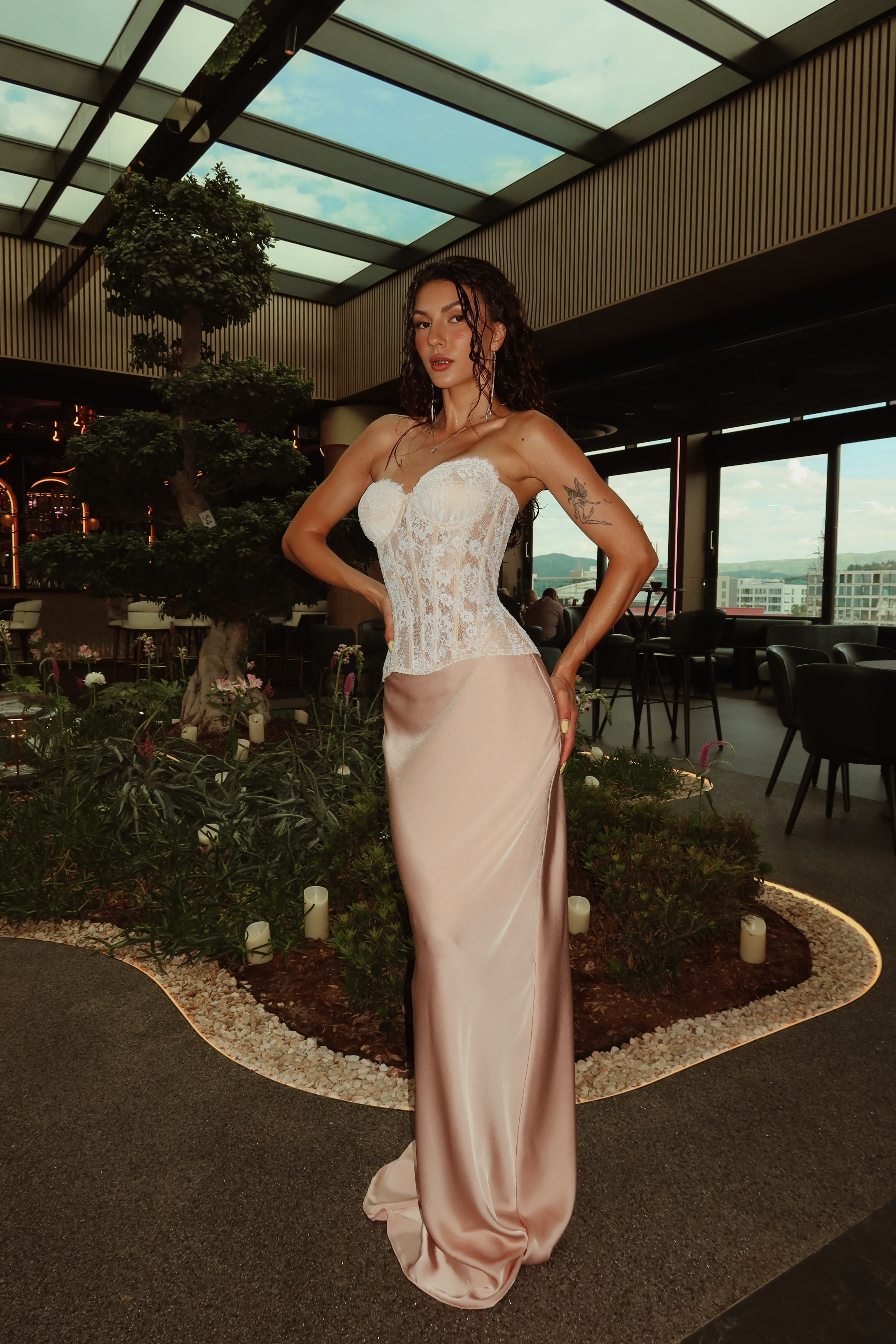 Maxi skirt in pink: Harmony 