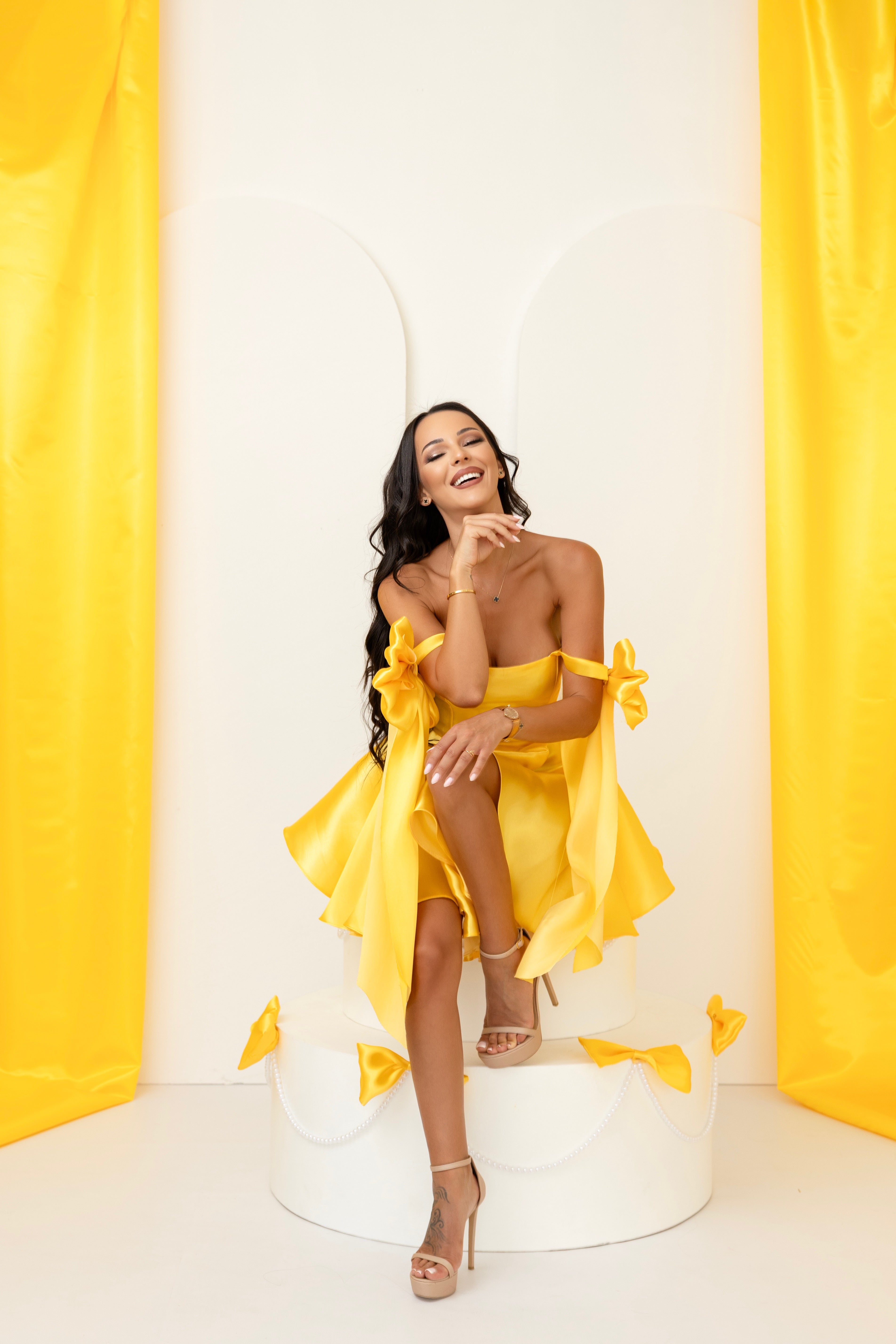 Cocktail dress in yellow: Princess Blossom 