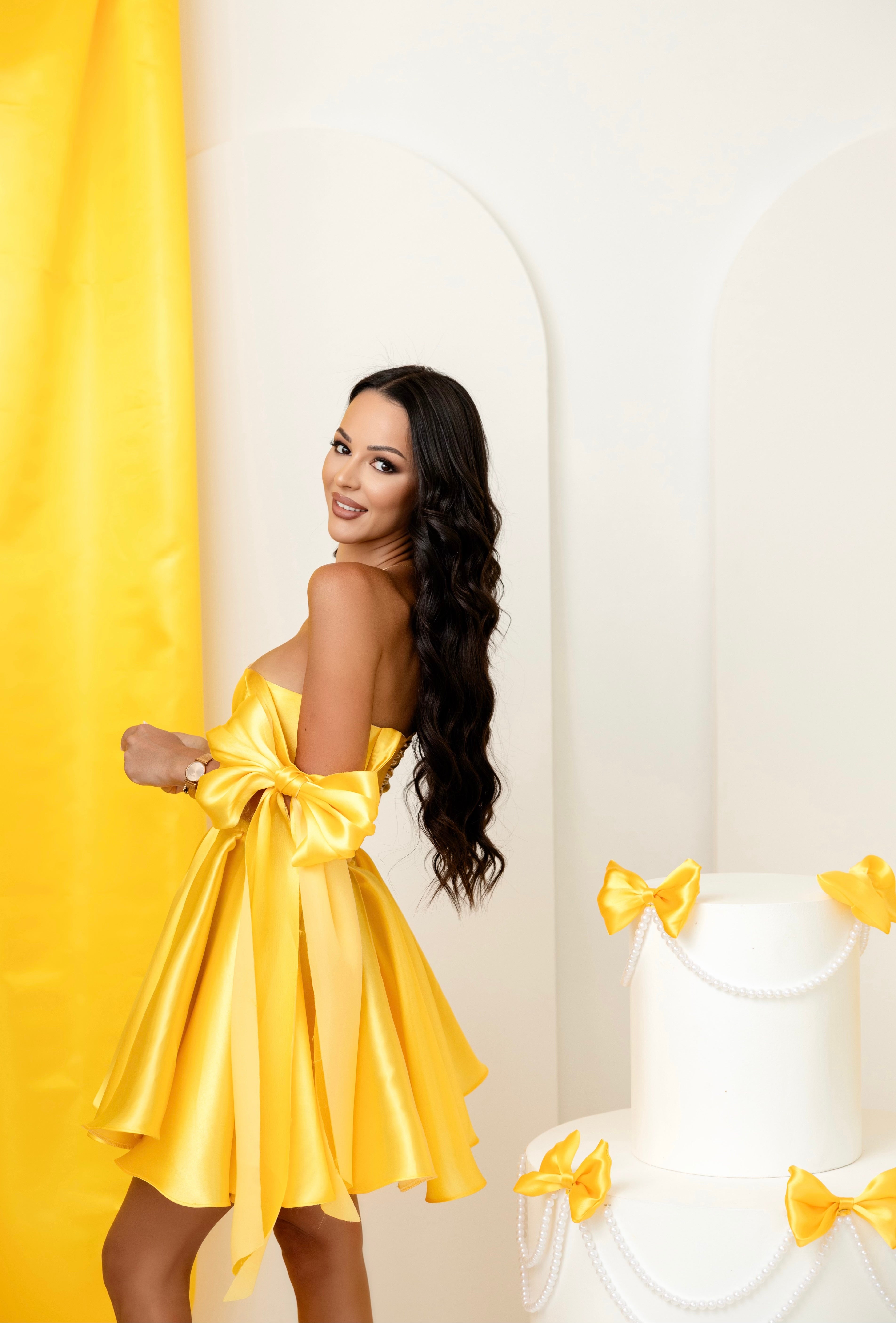 Cocktail dress in yellow: Princess Blossom 