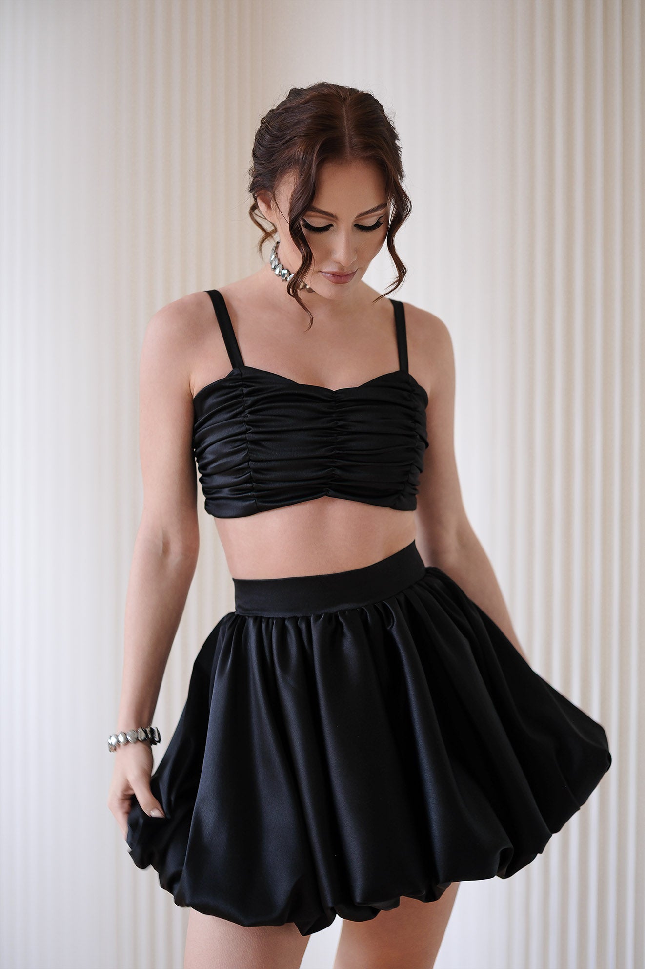 Two-piece set in black: Luxira