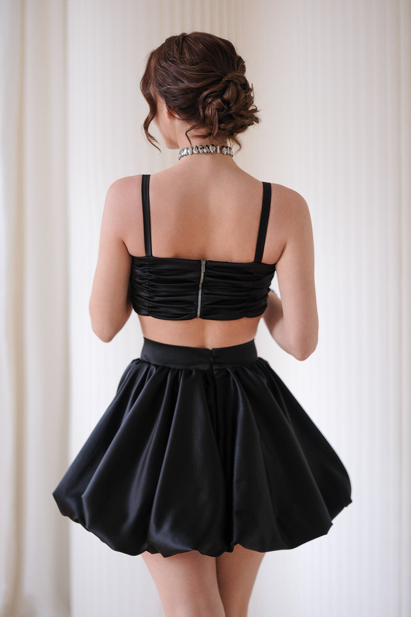 Two-piece set in black: Luxira