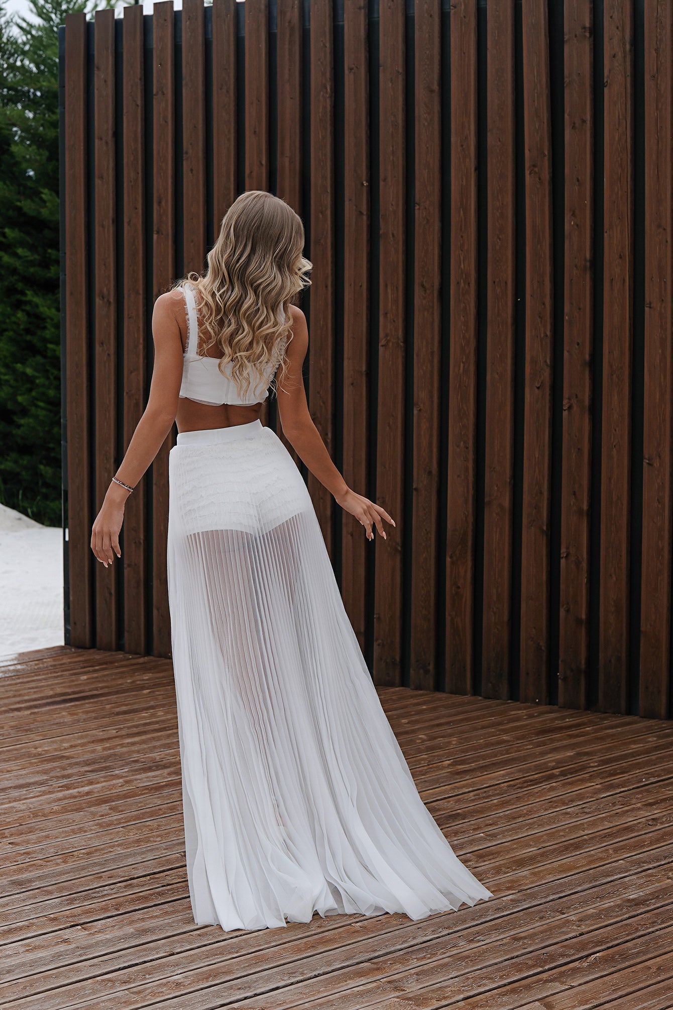 Three-piece set in white: Corenia