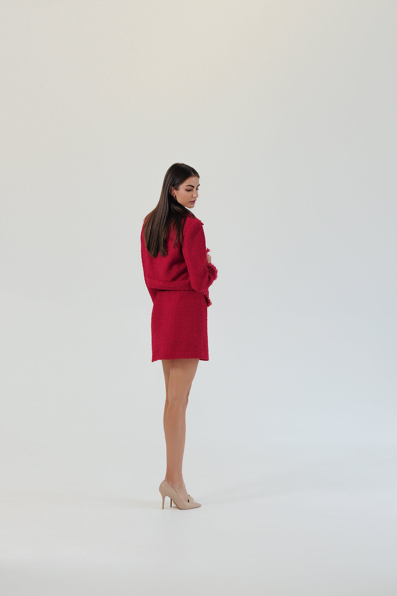 Костюм от три части в малиново червено: Aliseth