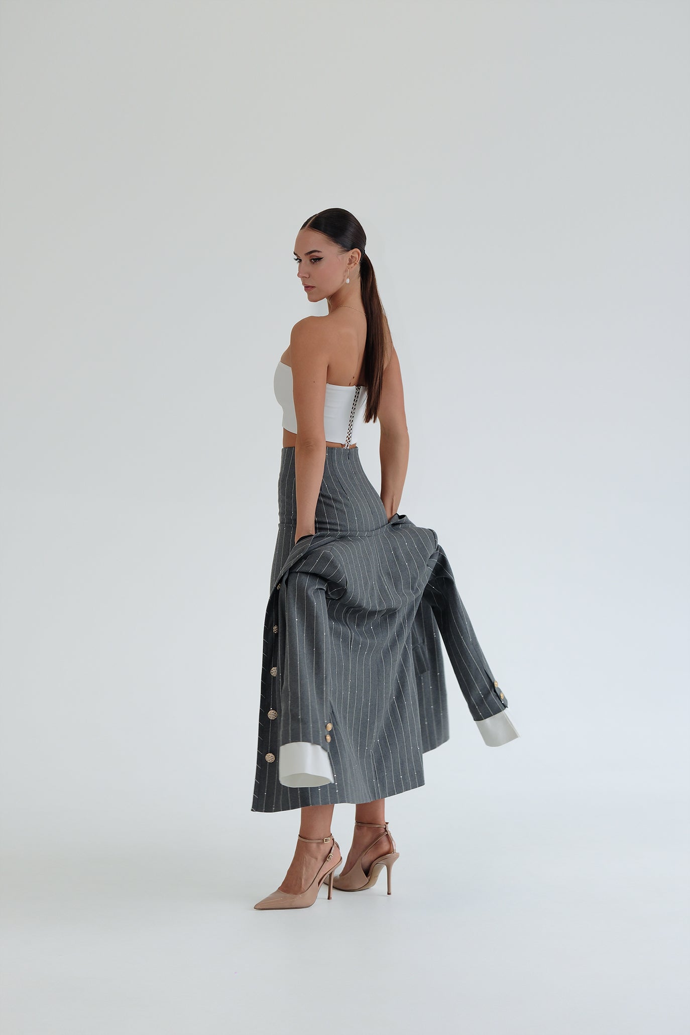 Сако с маншети в сиво: Atanasia