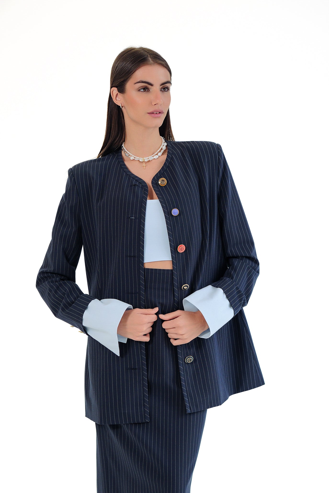 Пола "молив" в тъмносиньо: Atanasia