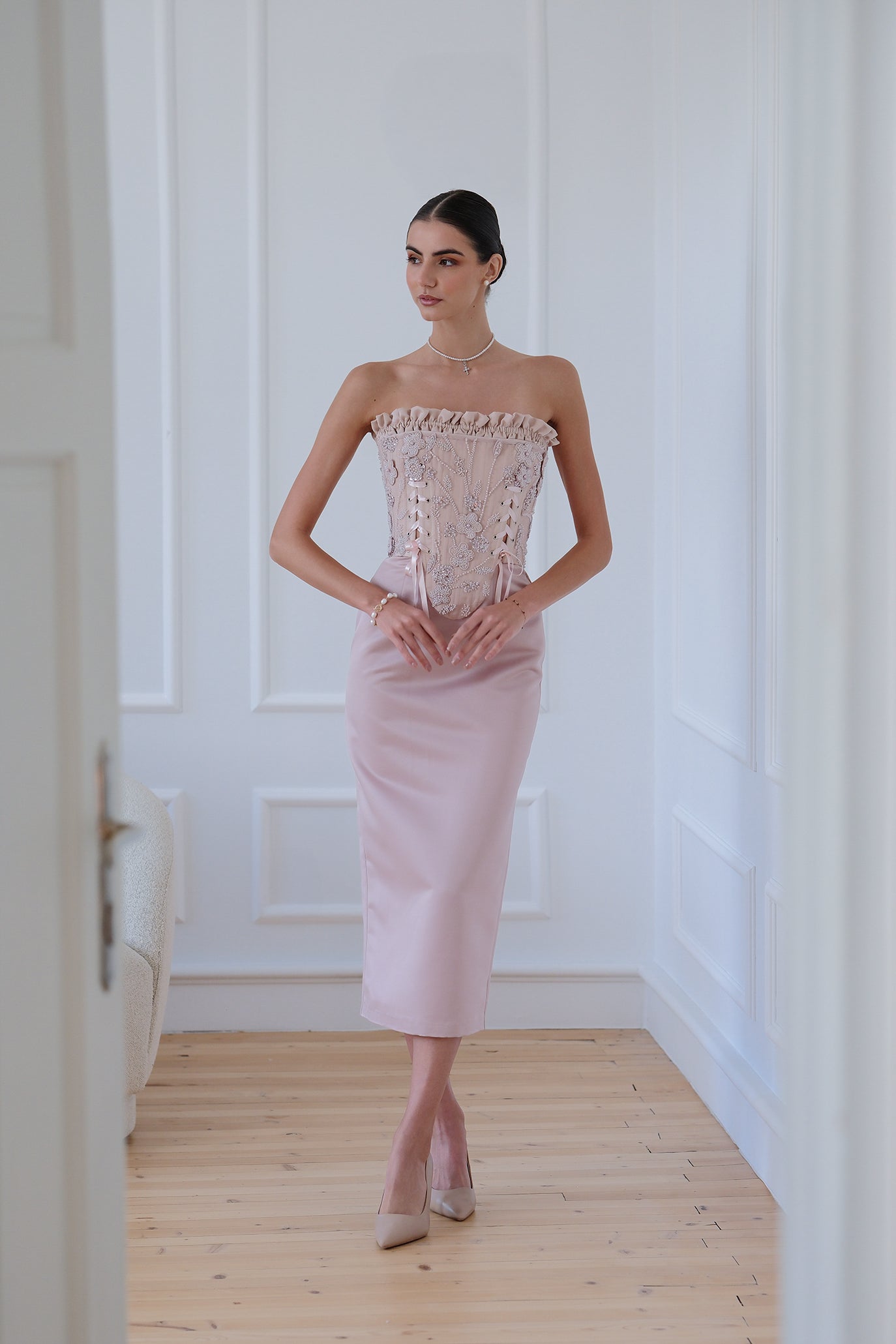 Пола "молив" в розово: Amaliya