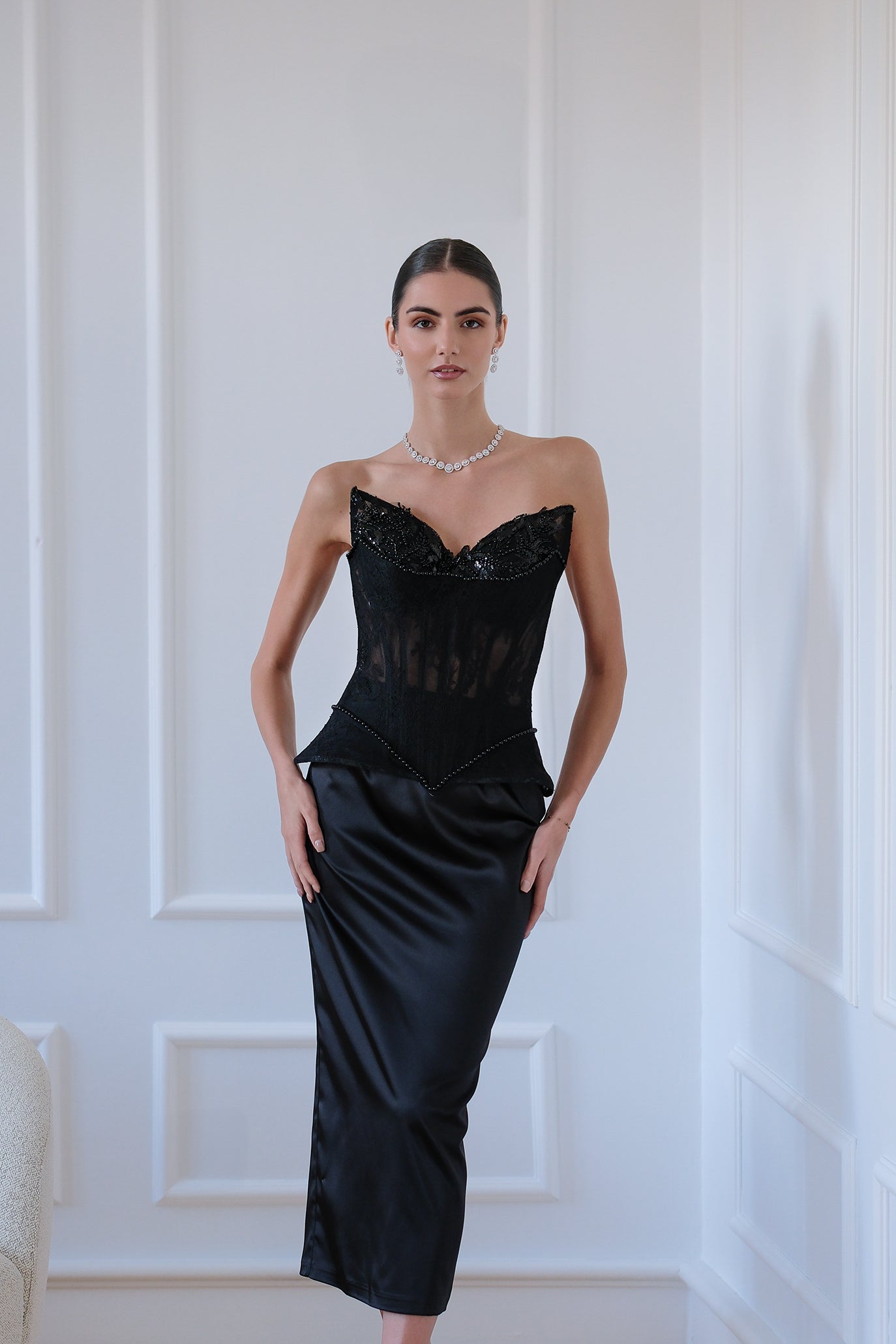 Ръчно изработен корсет в черно: Graciela