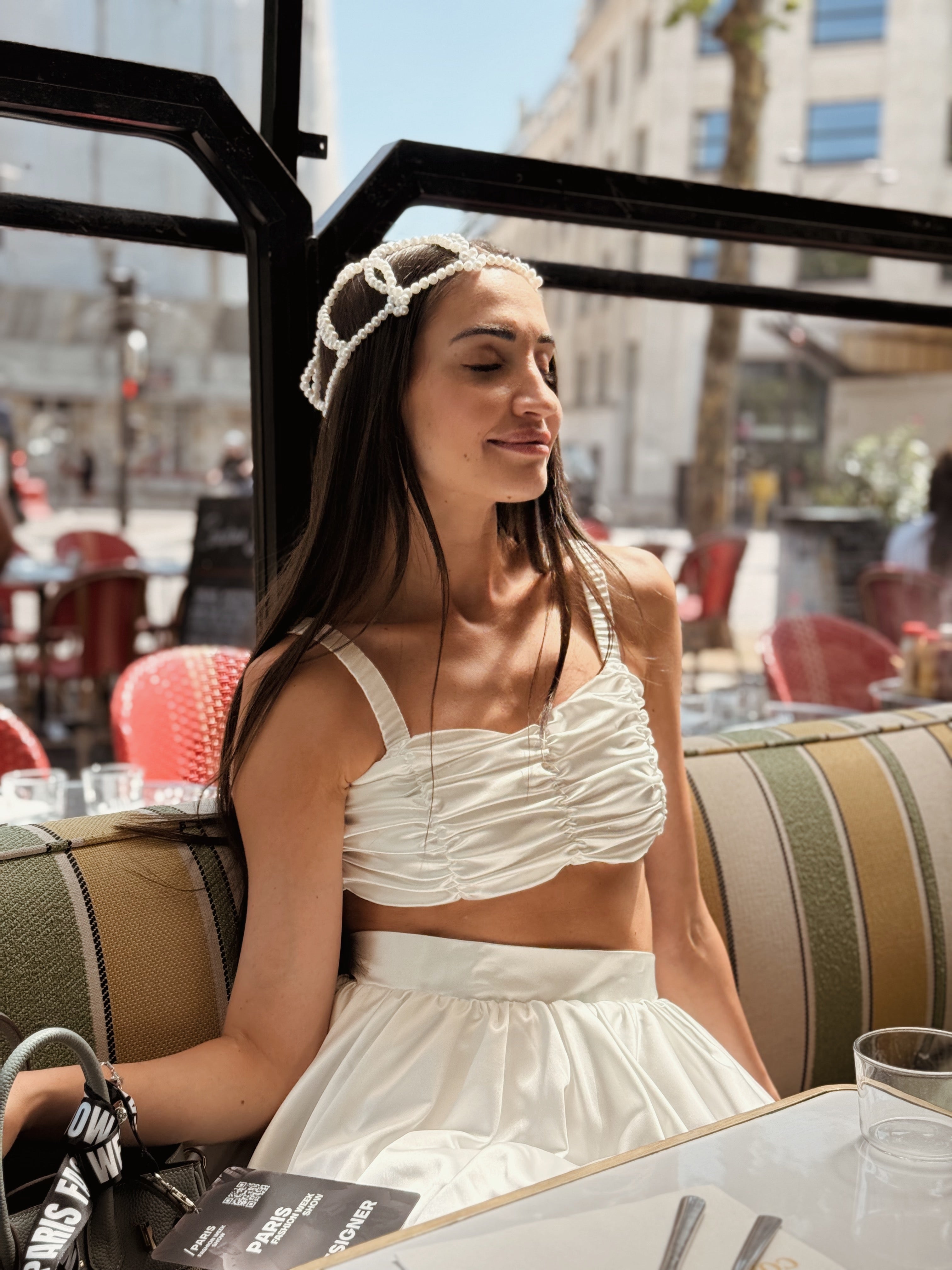 Two-piece set in white: Luxira