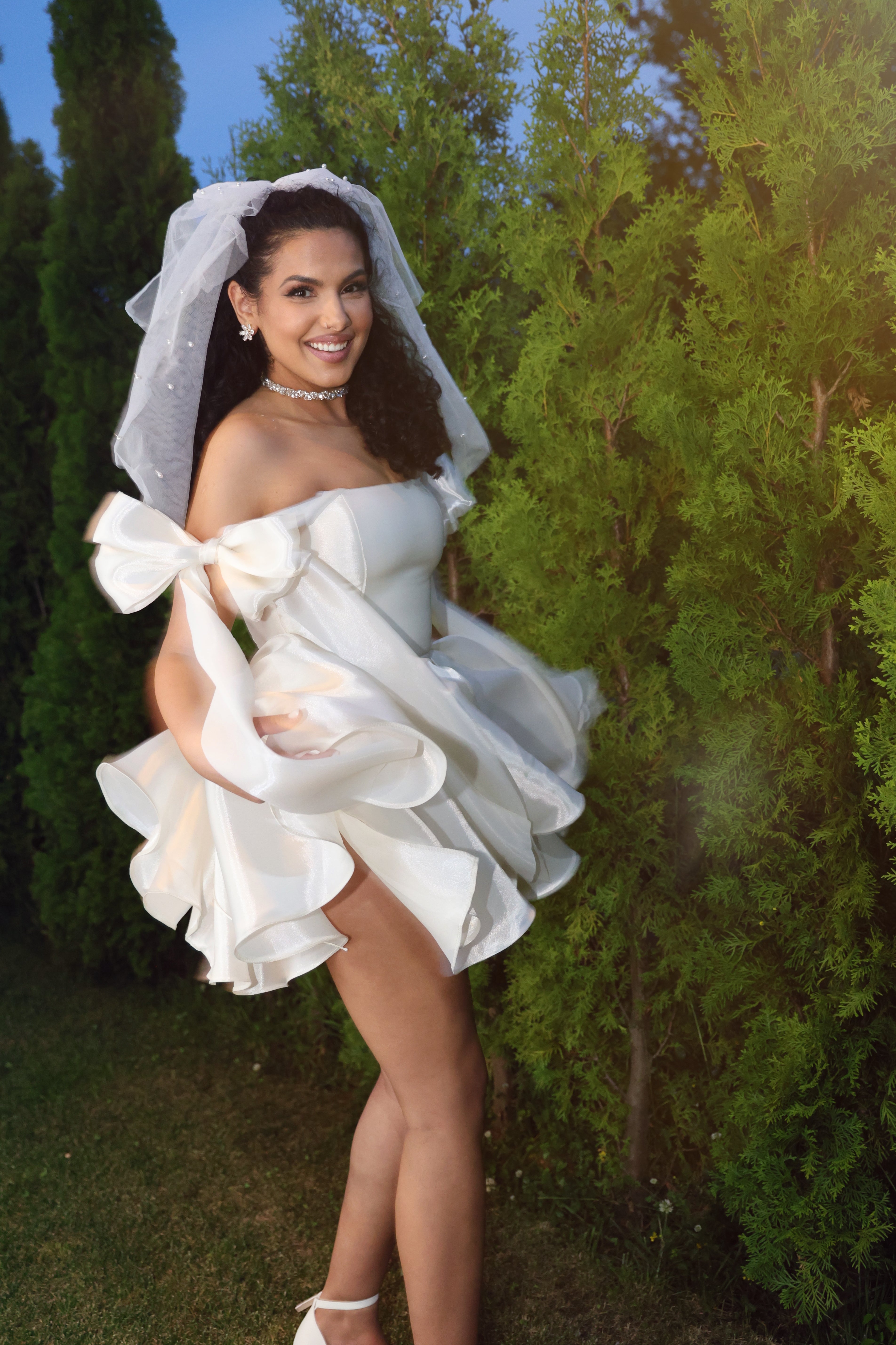Cocktail dress in white: Princess Blossom 