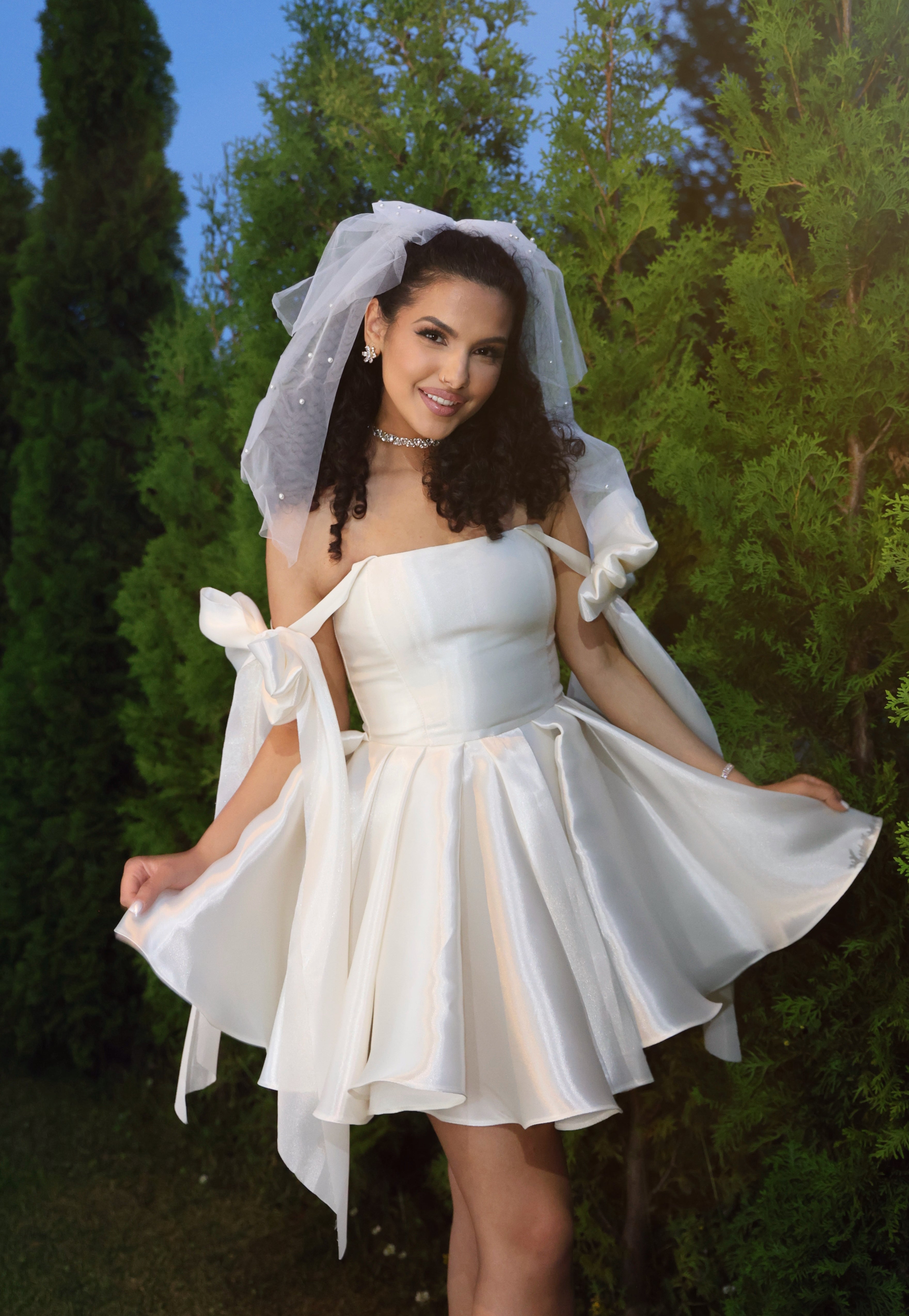 Cocktail dress in white: Princess Blossom 