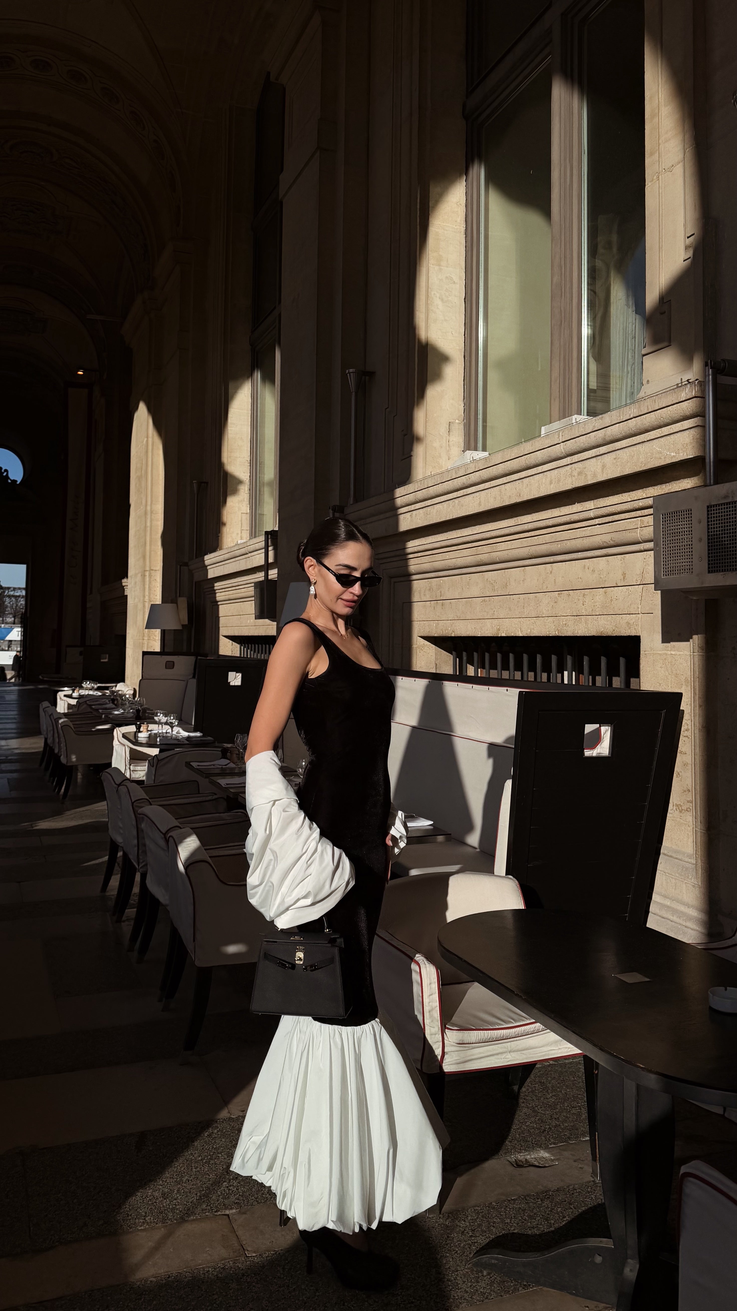 Ръчно изработена наметка/шал в бяло: Selenes