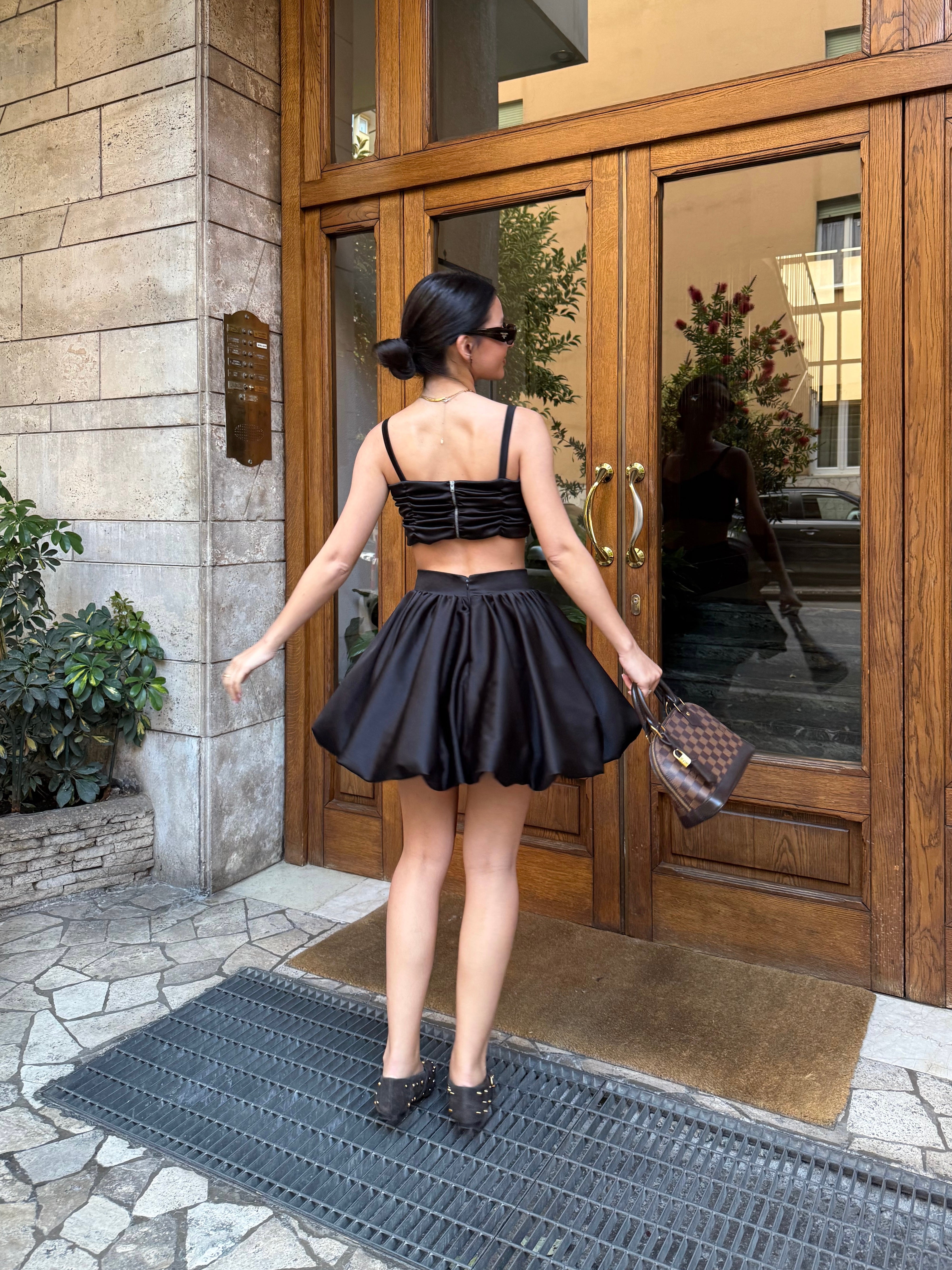 Two-piece set in black: Luxira