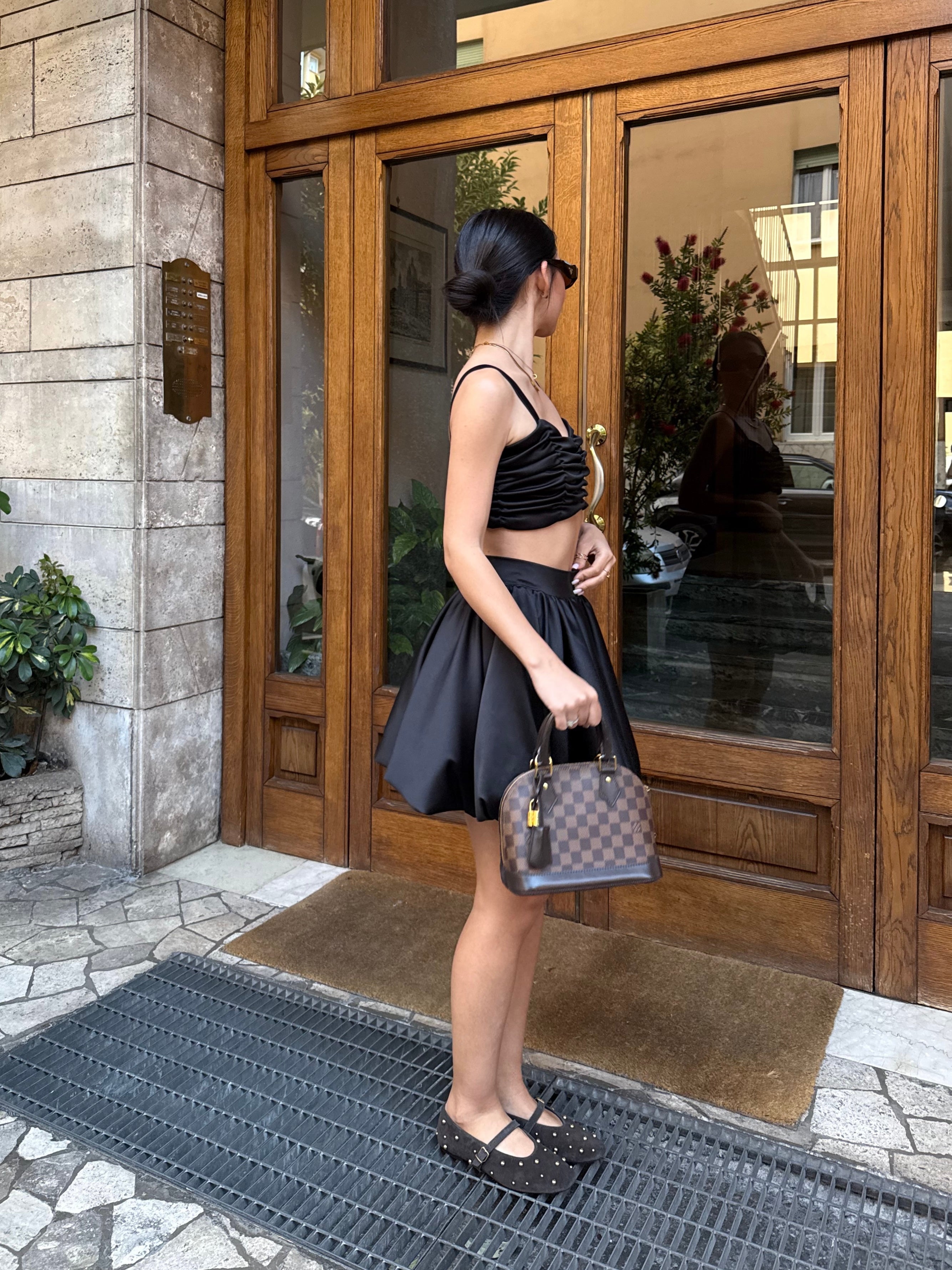 Two-piece set in black: Luxira