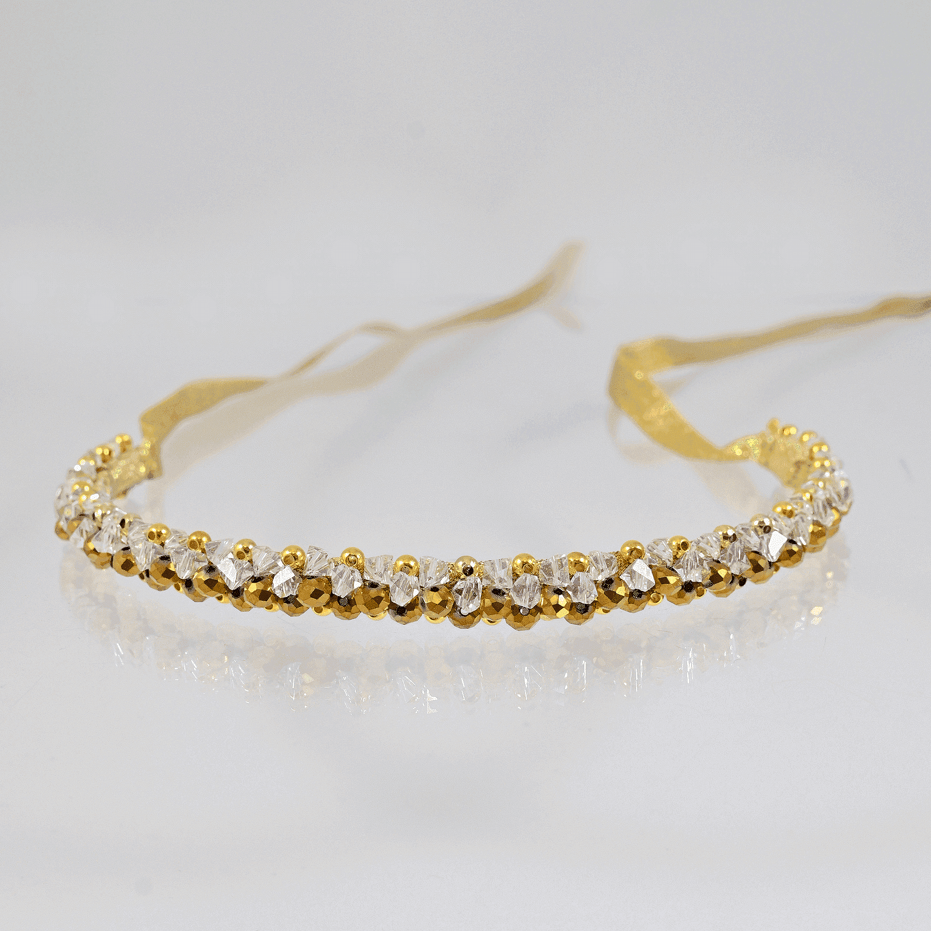 Golden handmade tiara