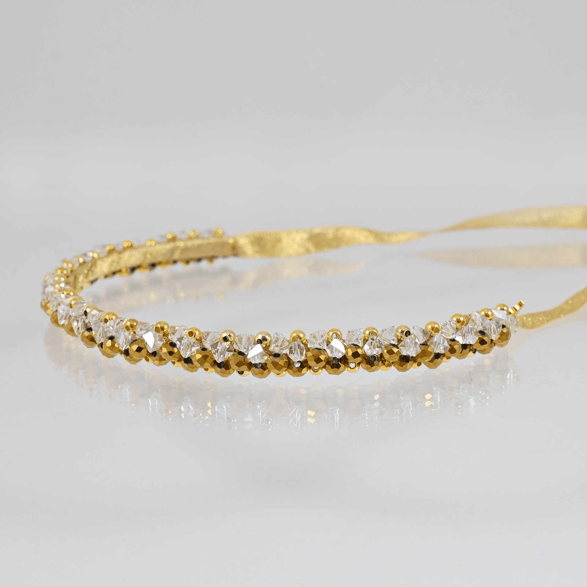 Golden handmade tiara