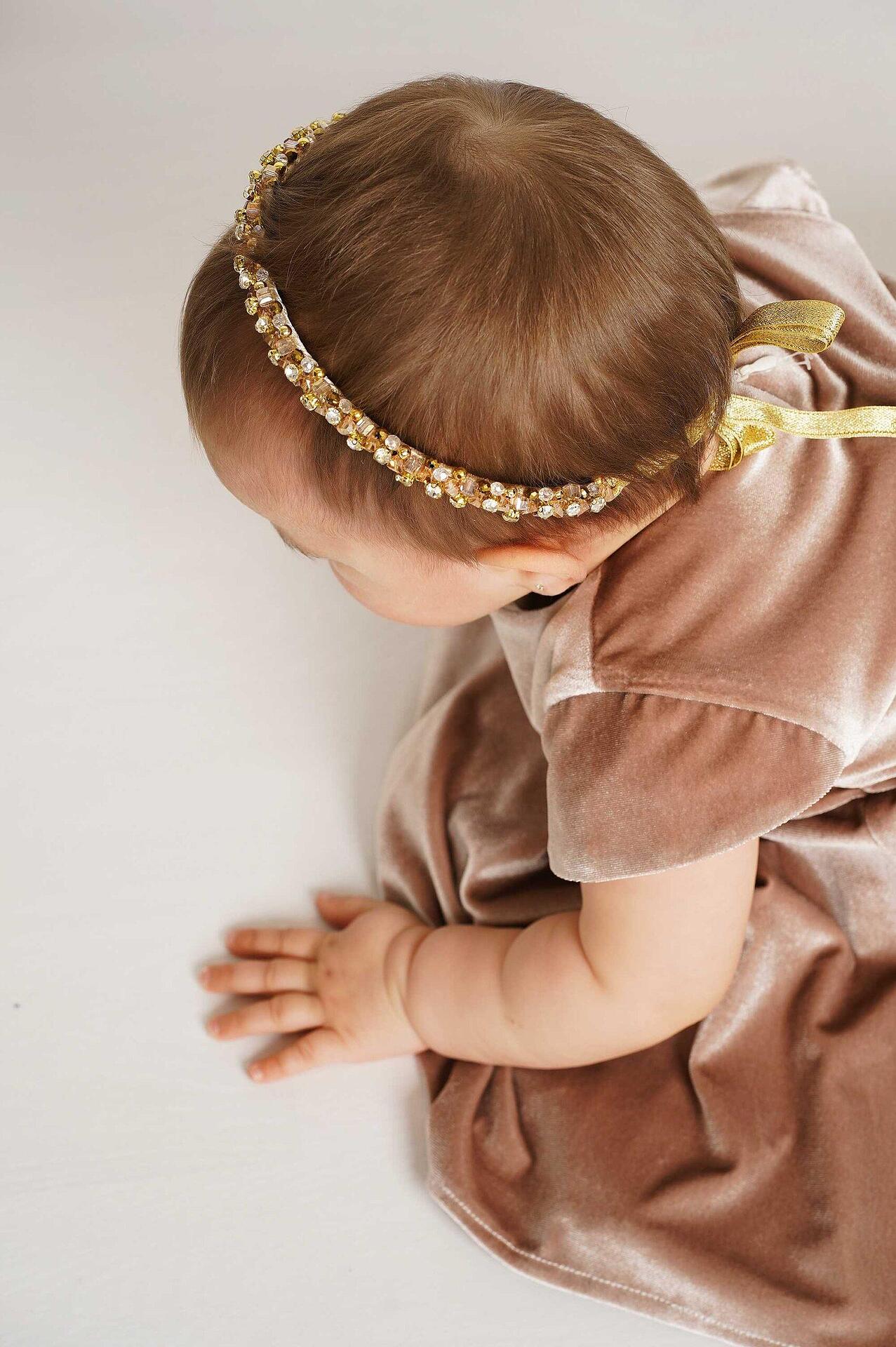 Golden handmade tiara