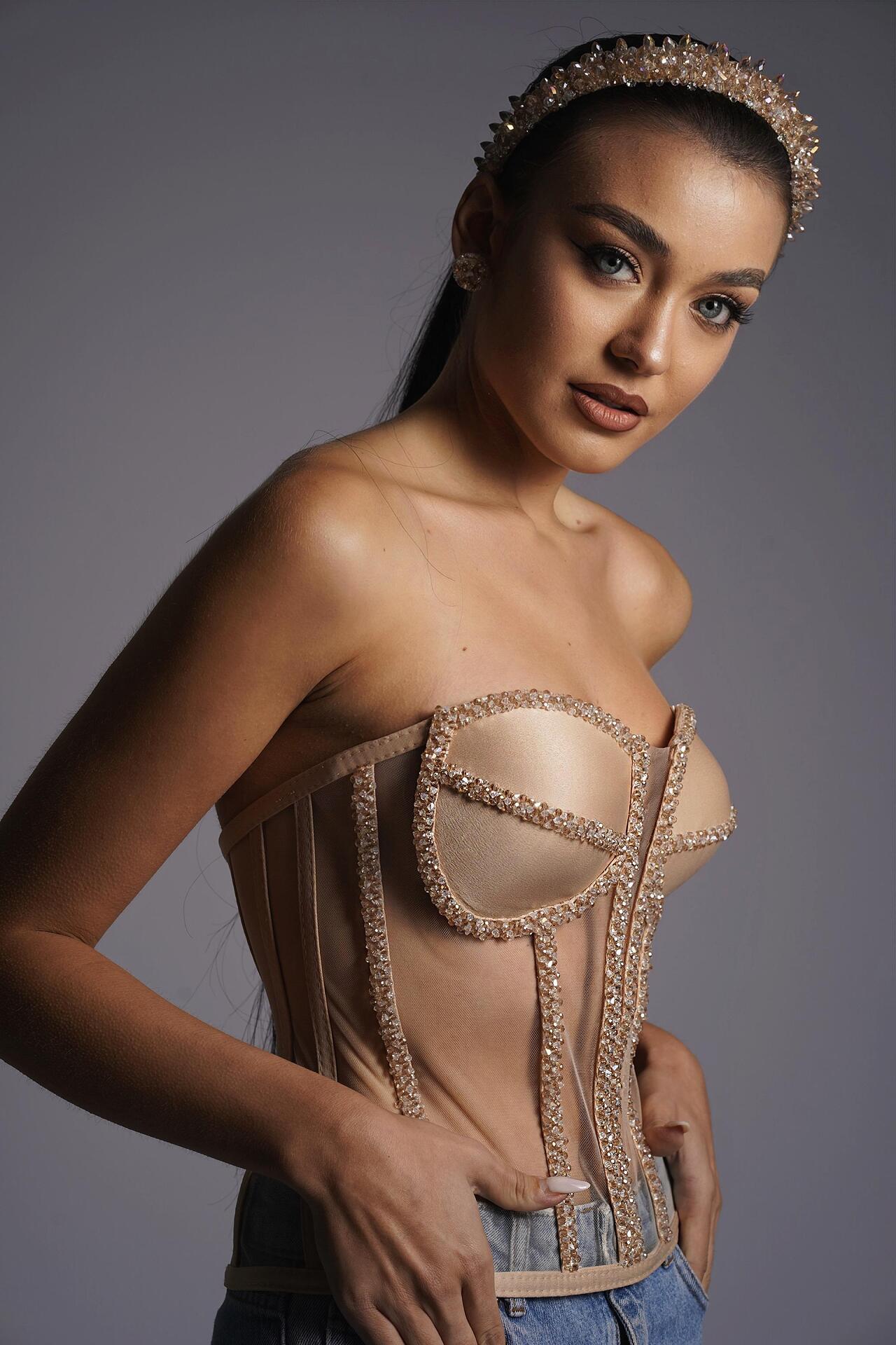 Beige corset: Desert Rose