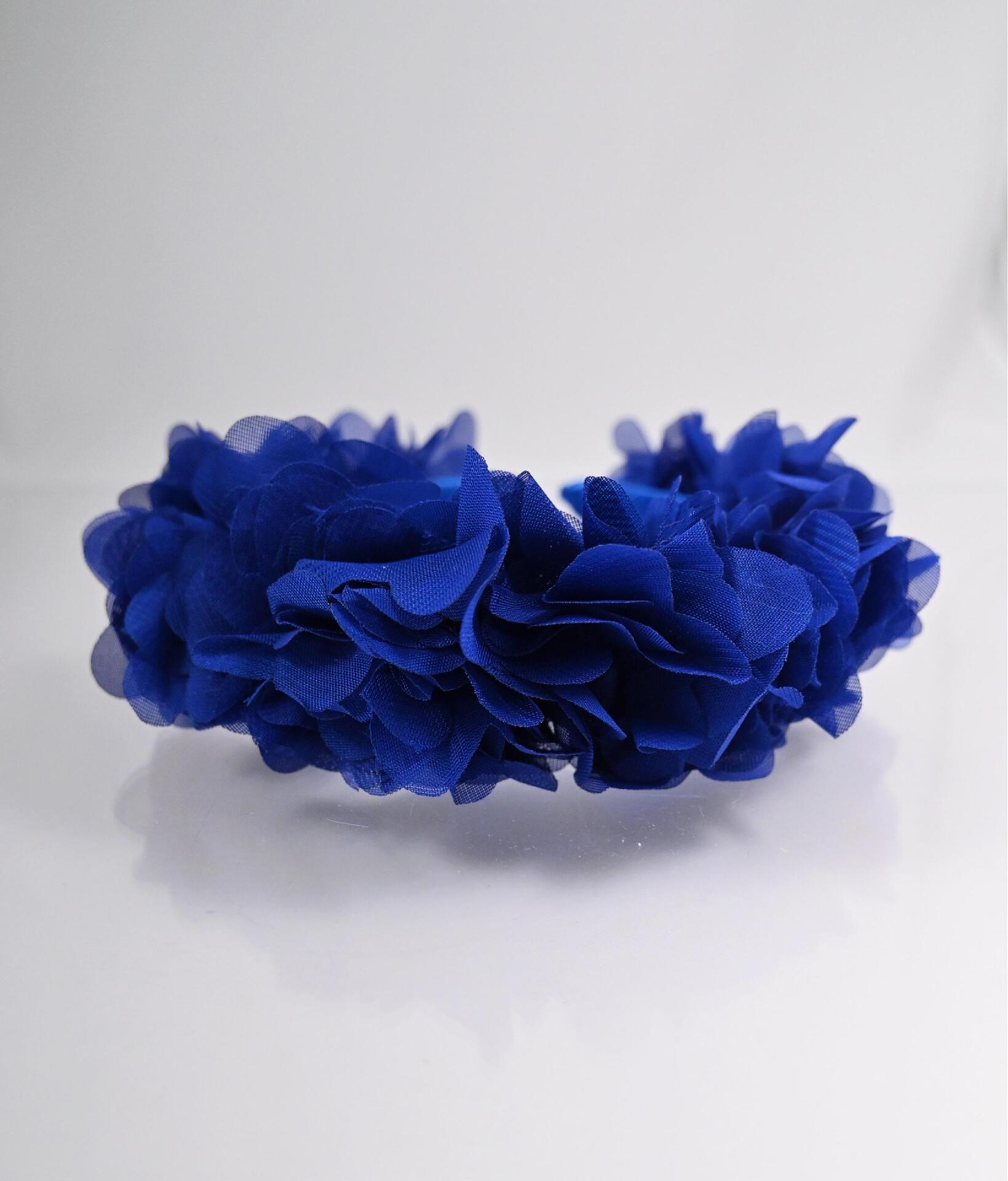 Tiara: Dark blue Light Flowers