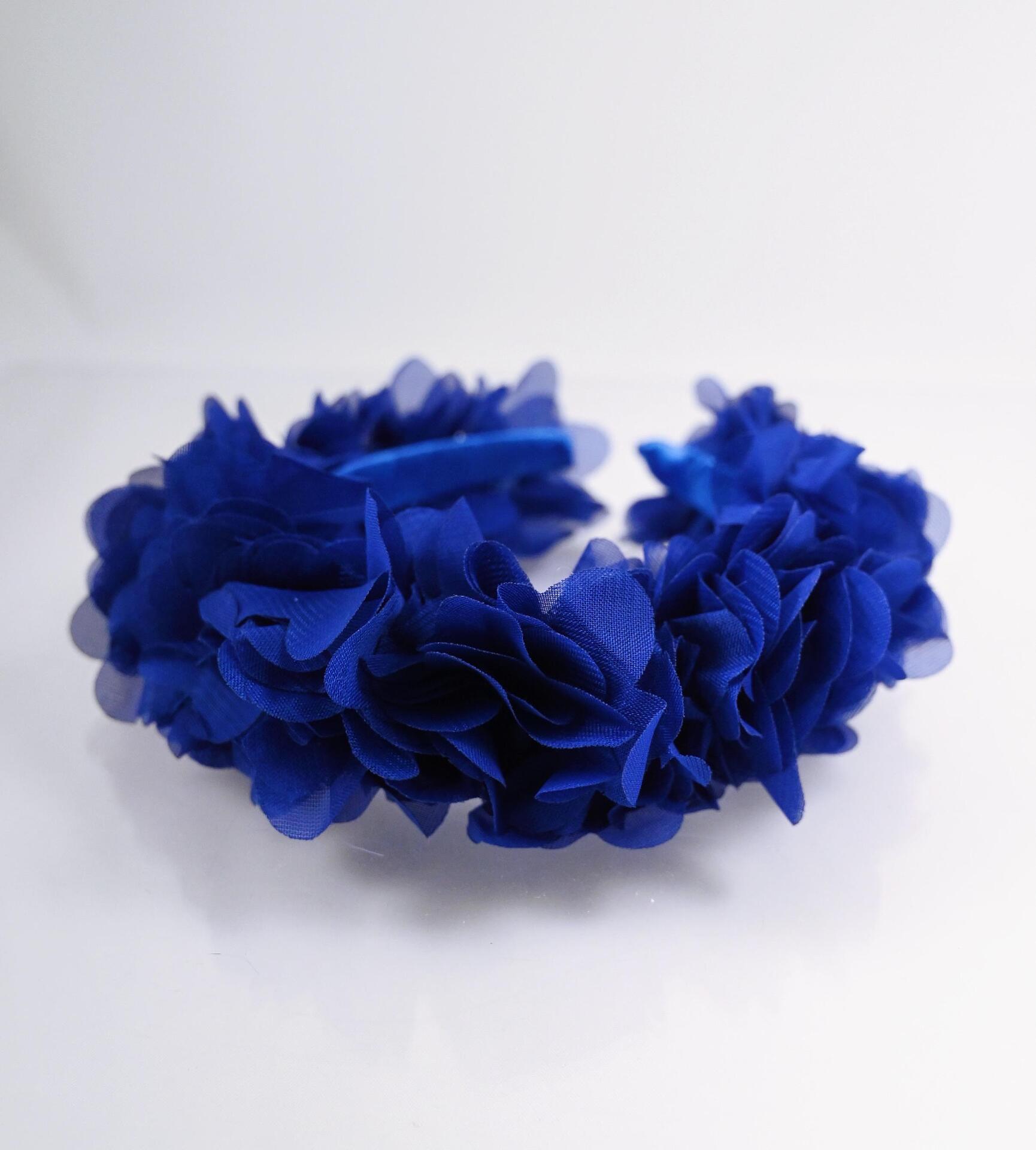 Tiara: Dark blue Light Flowers