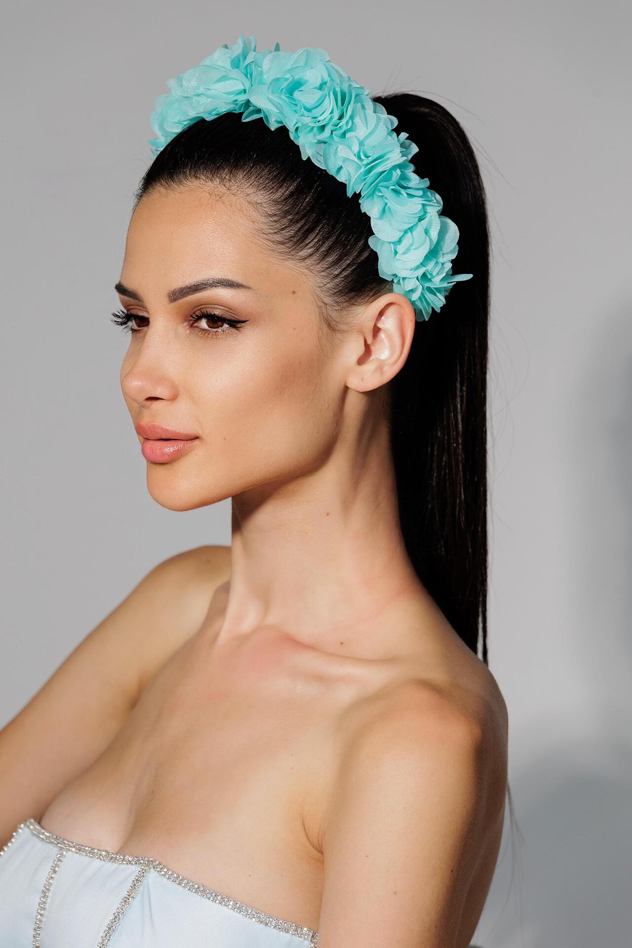 Tiara: Mint Light Flowers