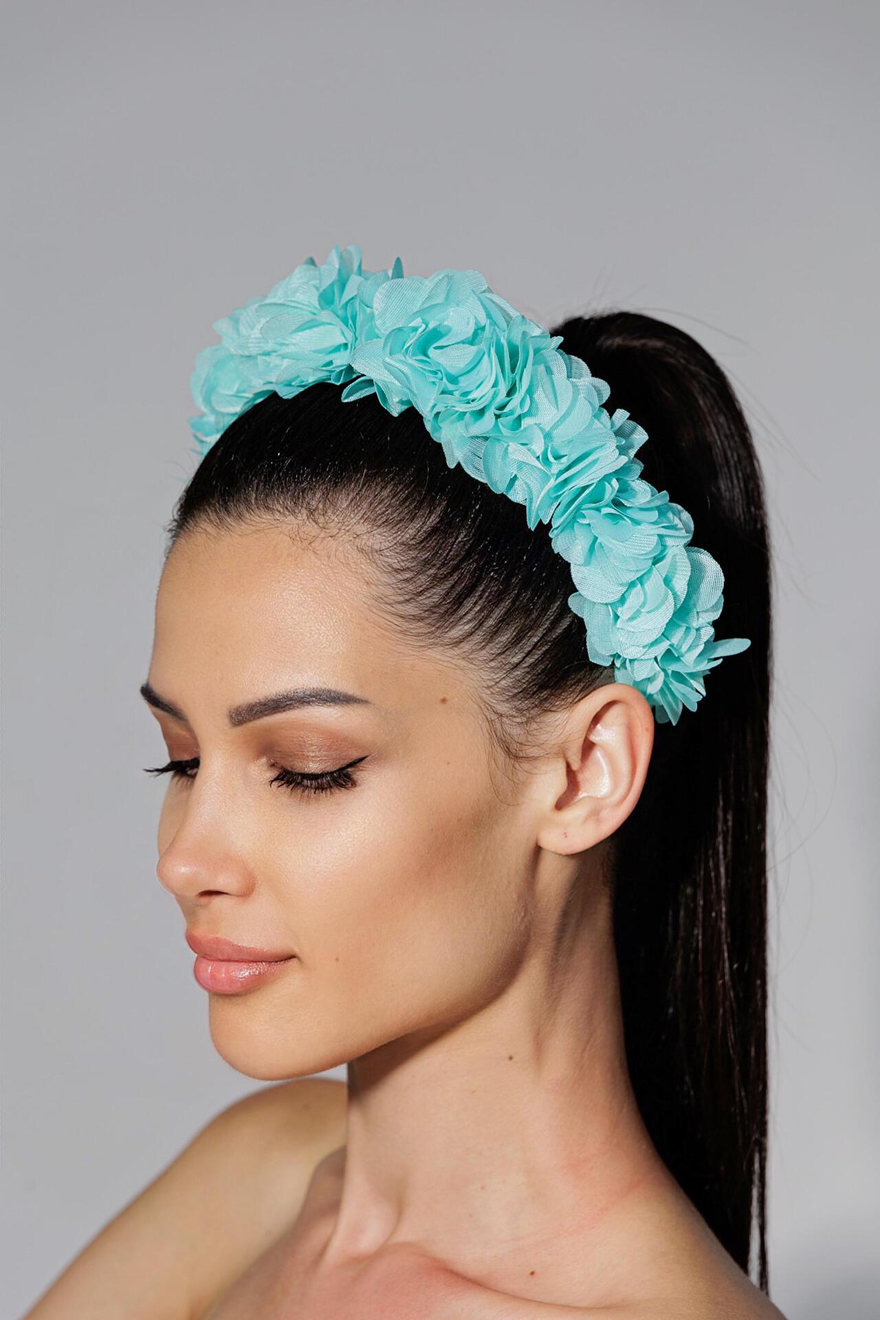 Tiara: Mint Light Flowers