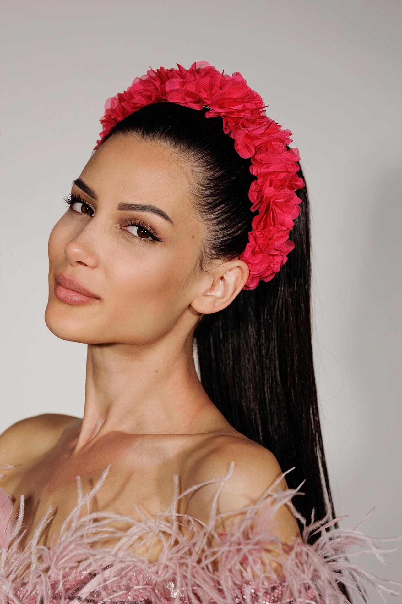 Tiara: Pink Light Flowers