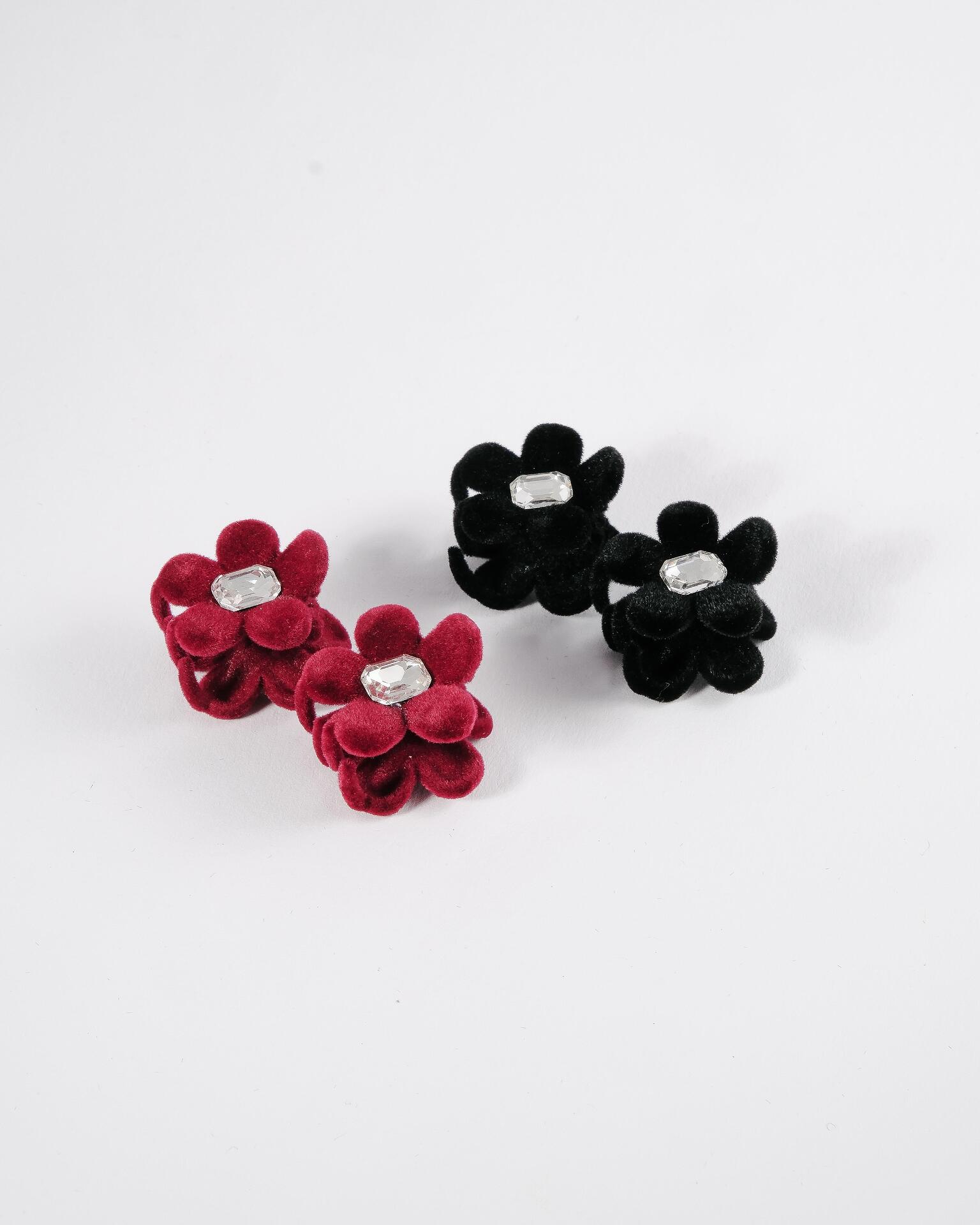 Hair clips in burgundy/black Bree