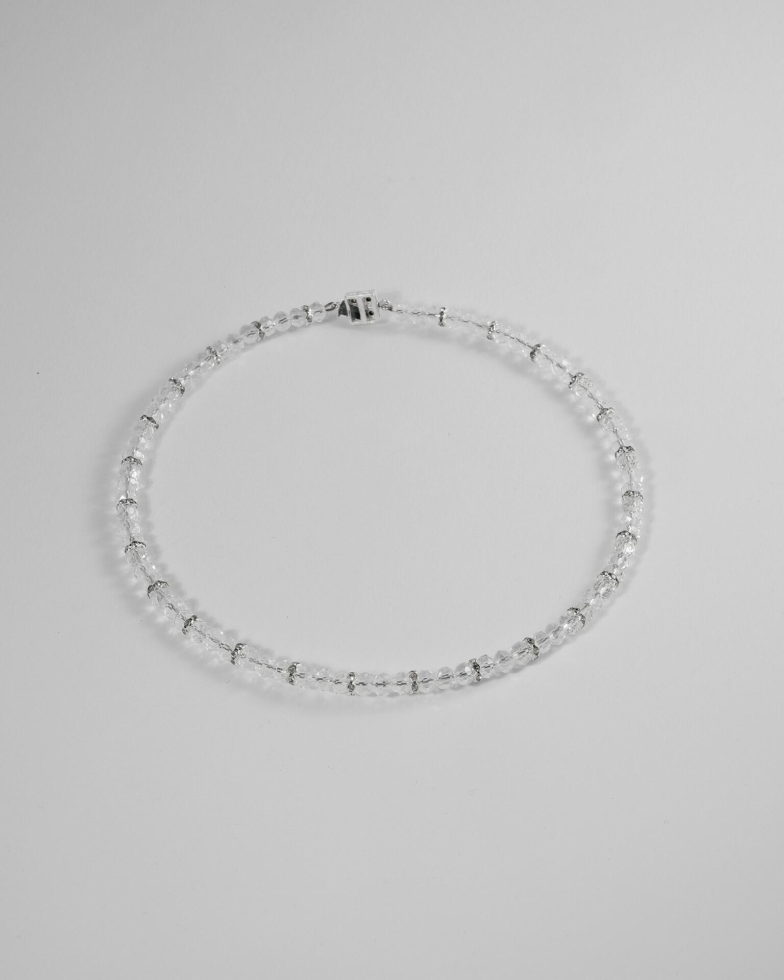 Necklace made of crystal beads and silver elements: Diamond Gleam