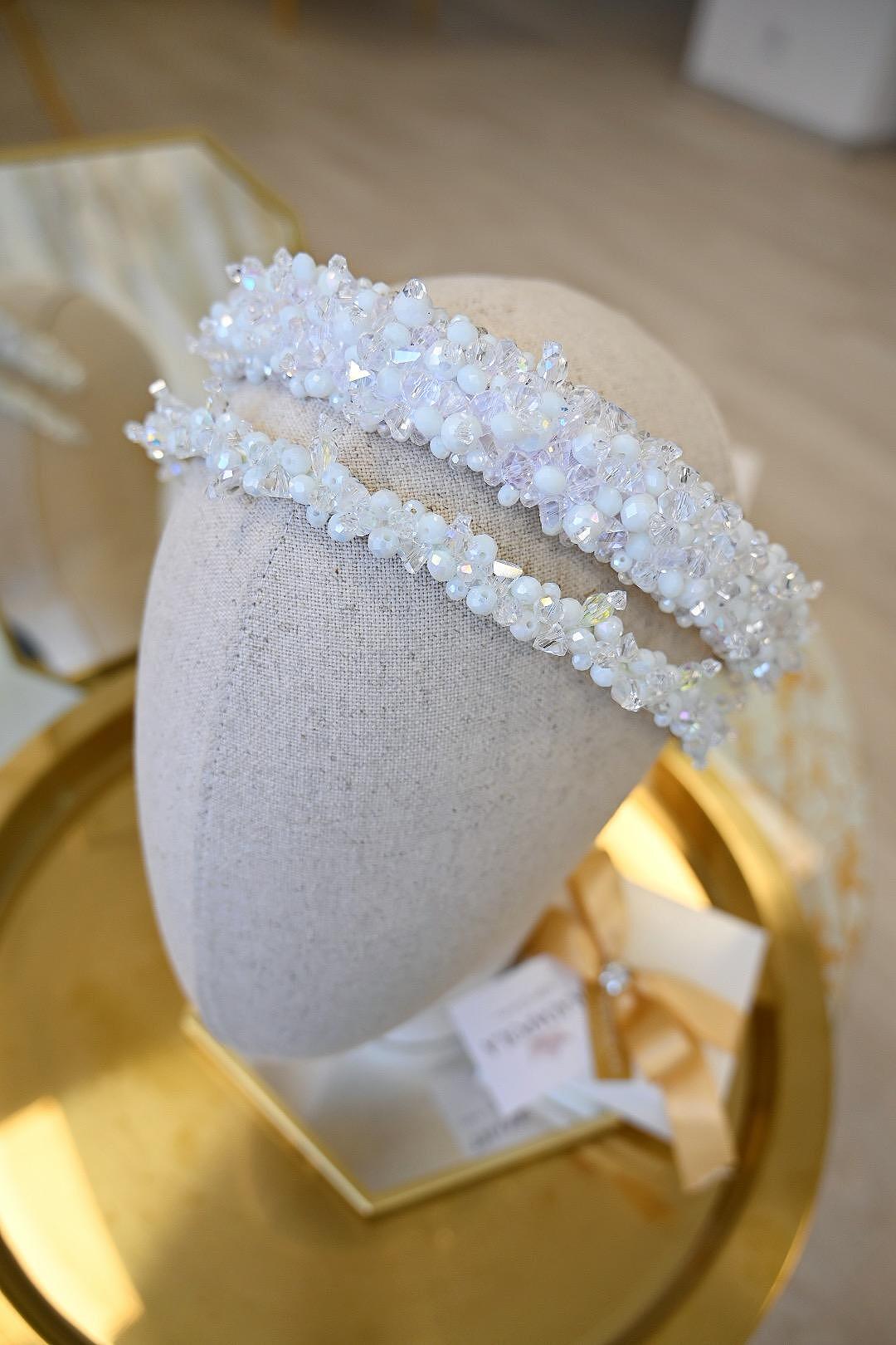 White tiara set: Angel set