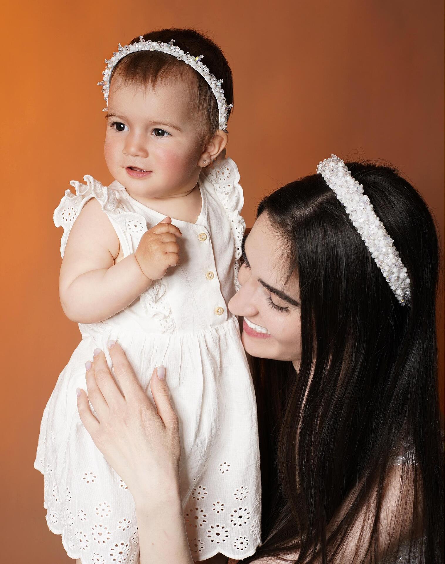 White tiara set: Angel set