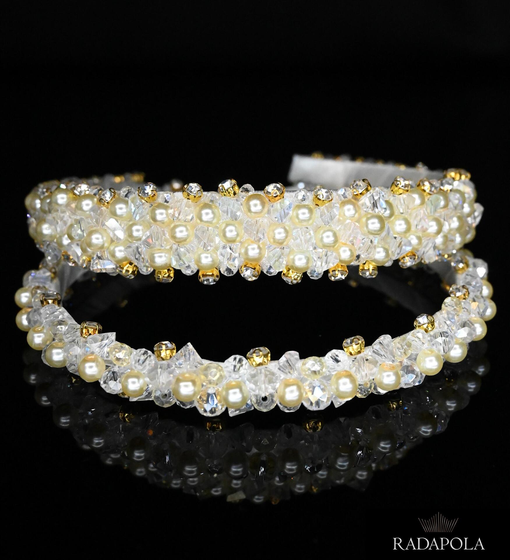 Champagne tiara set