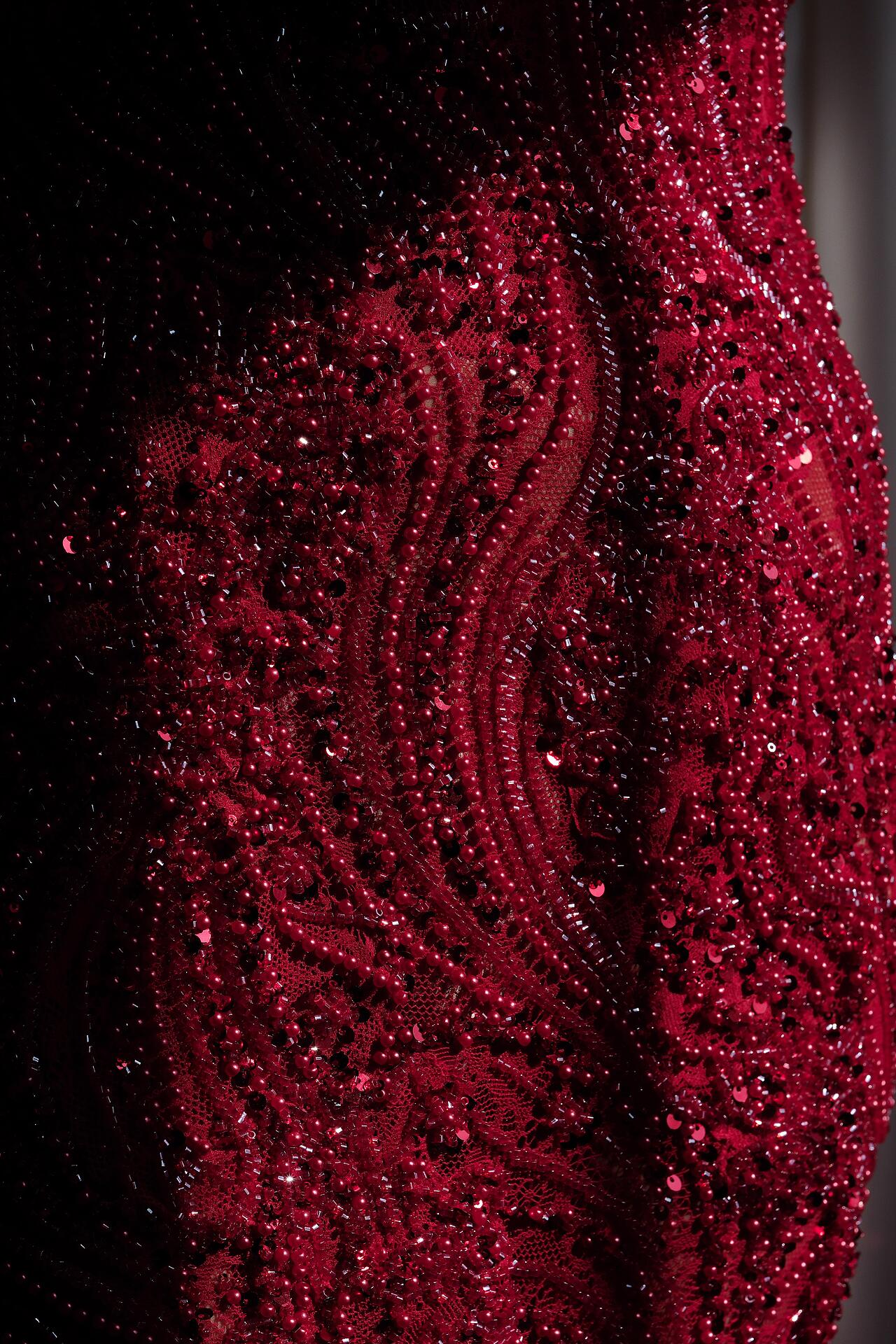Formal dress complete with gloves and choker: Venera