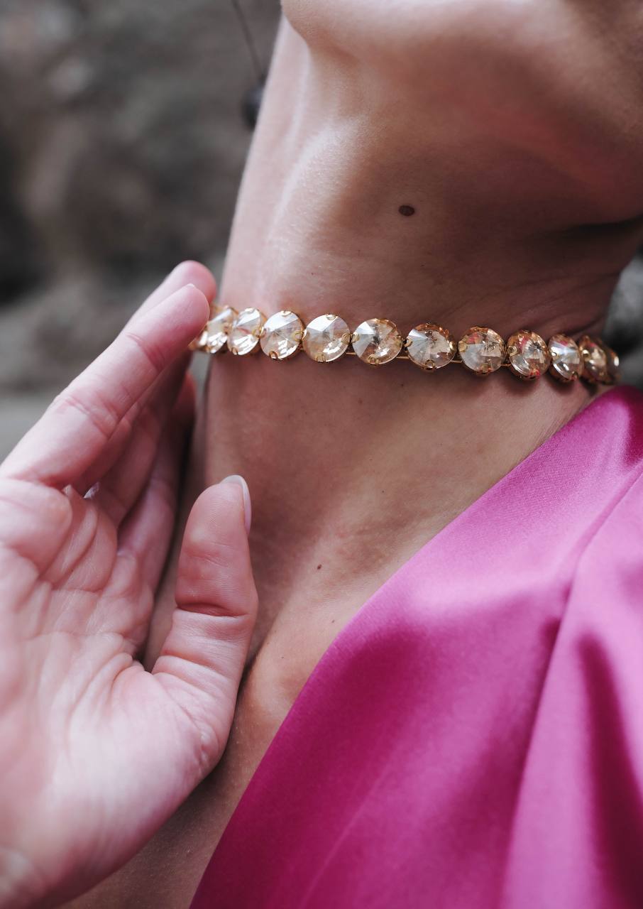 Caramel choker/necklace: Orlène 