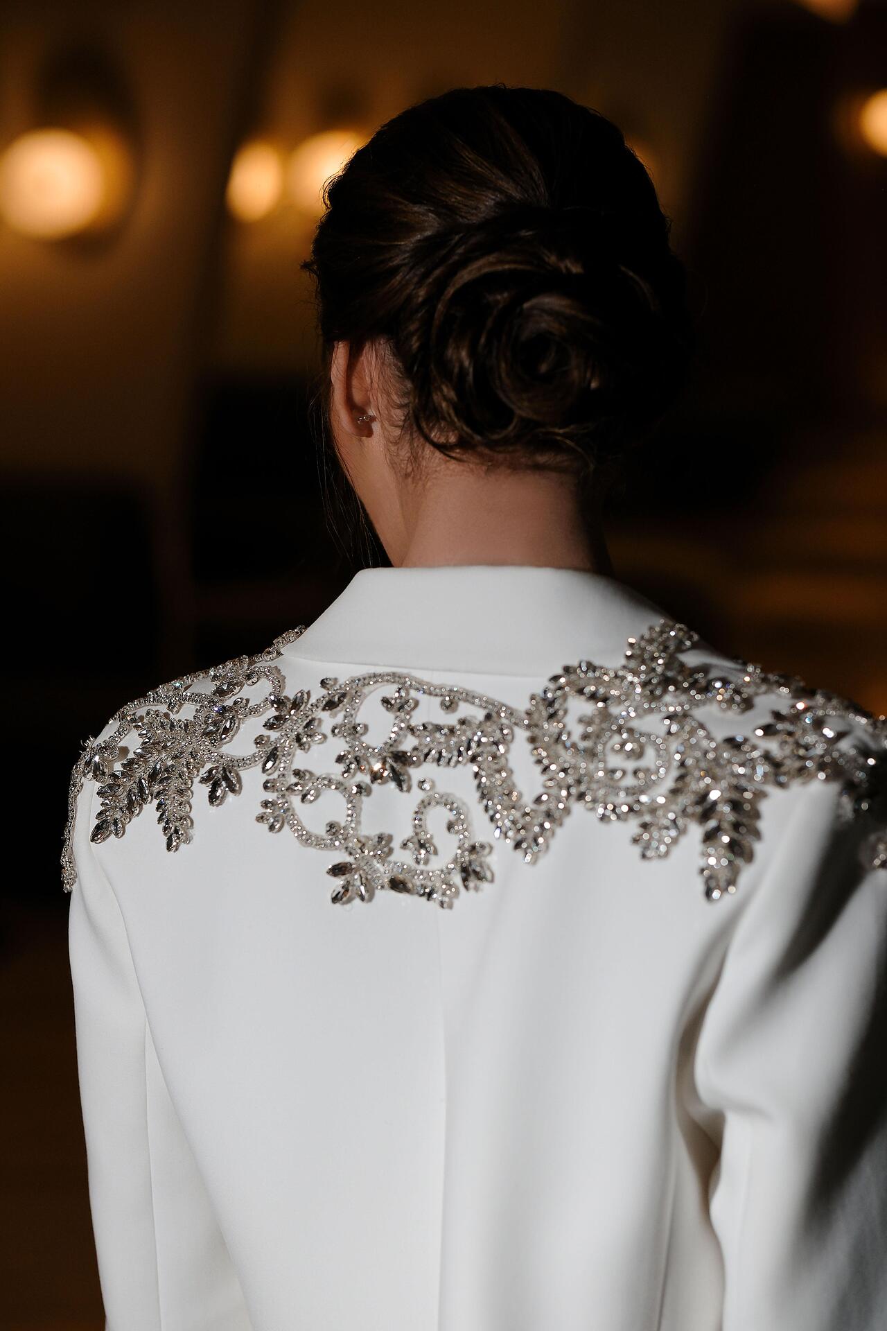 Handmade jacket with Swarovski stones and crystals