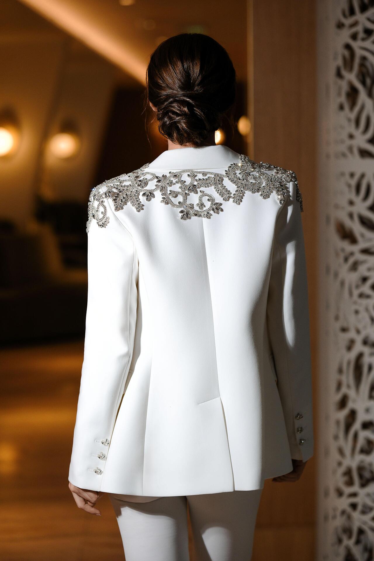 Handmade jacket with Swarovski stones and crystals