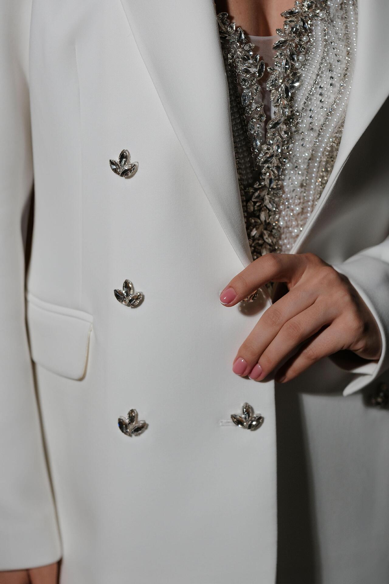Handmade jacket with Swarovski stones and crystals