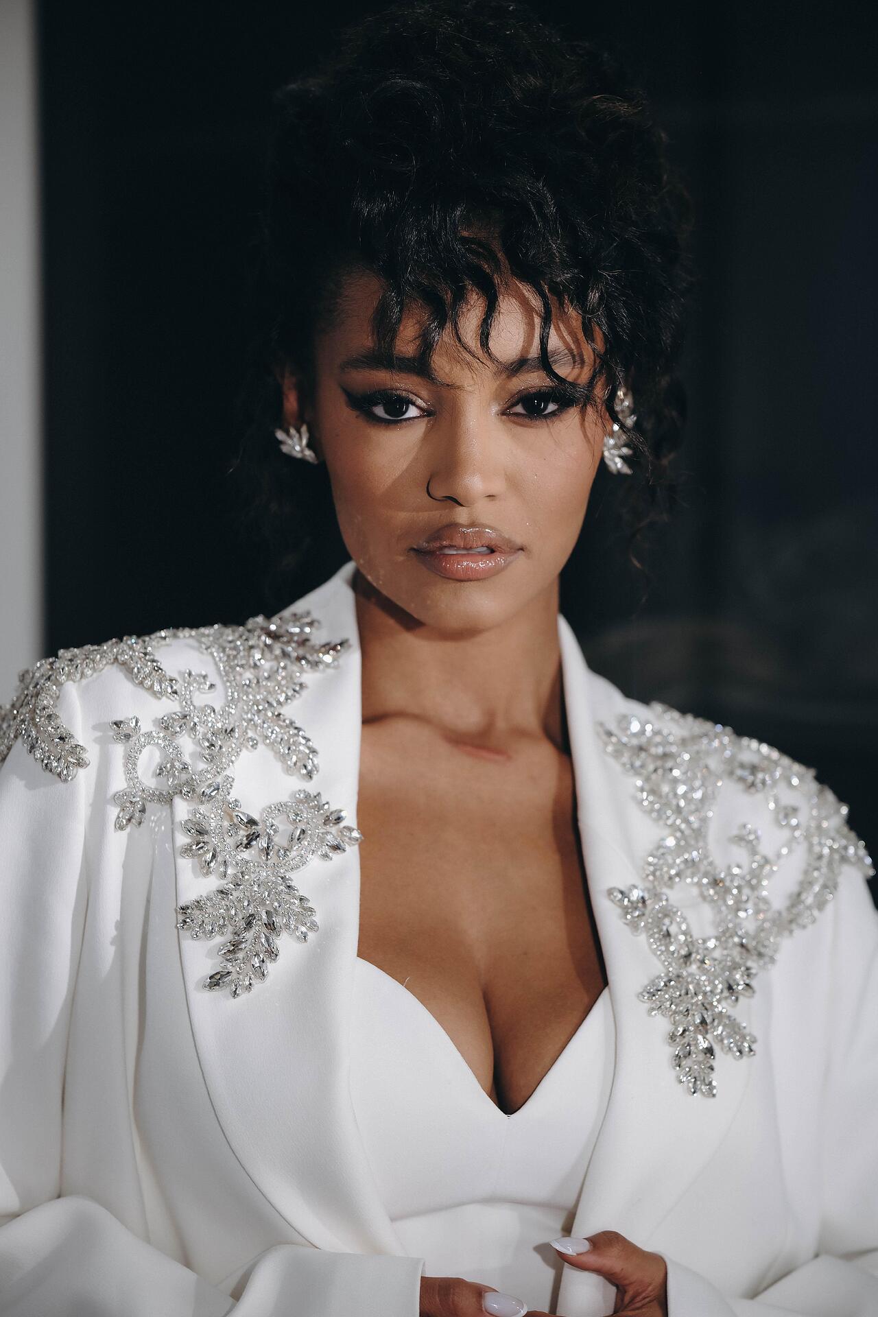 Handmade jacket with Swarovski stones and crystals