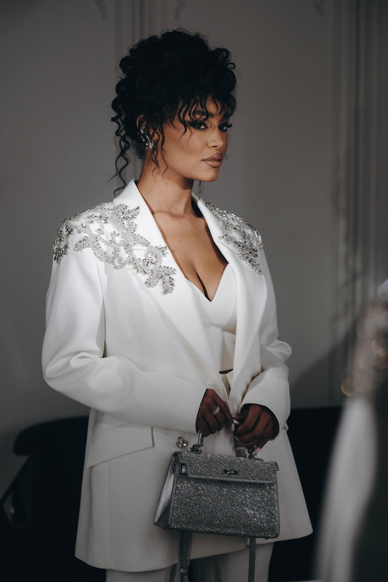 Handmade jacket with Swarovski stones and crystals