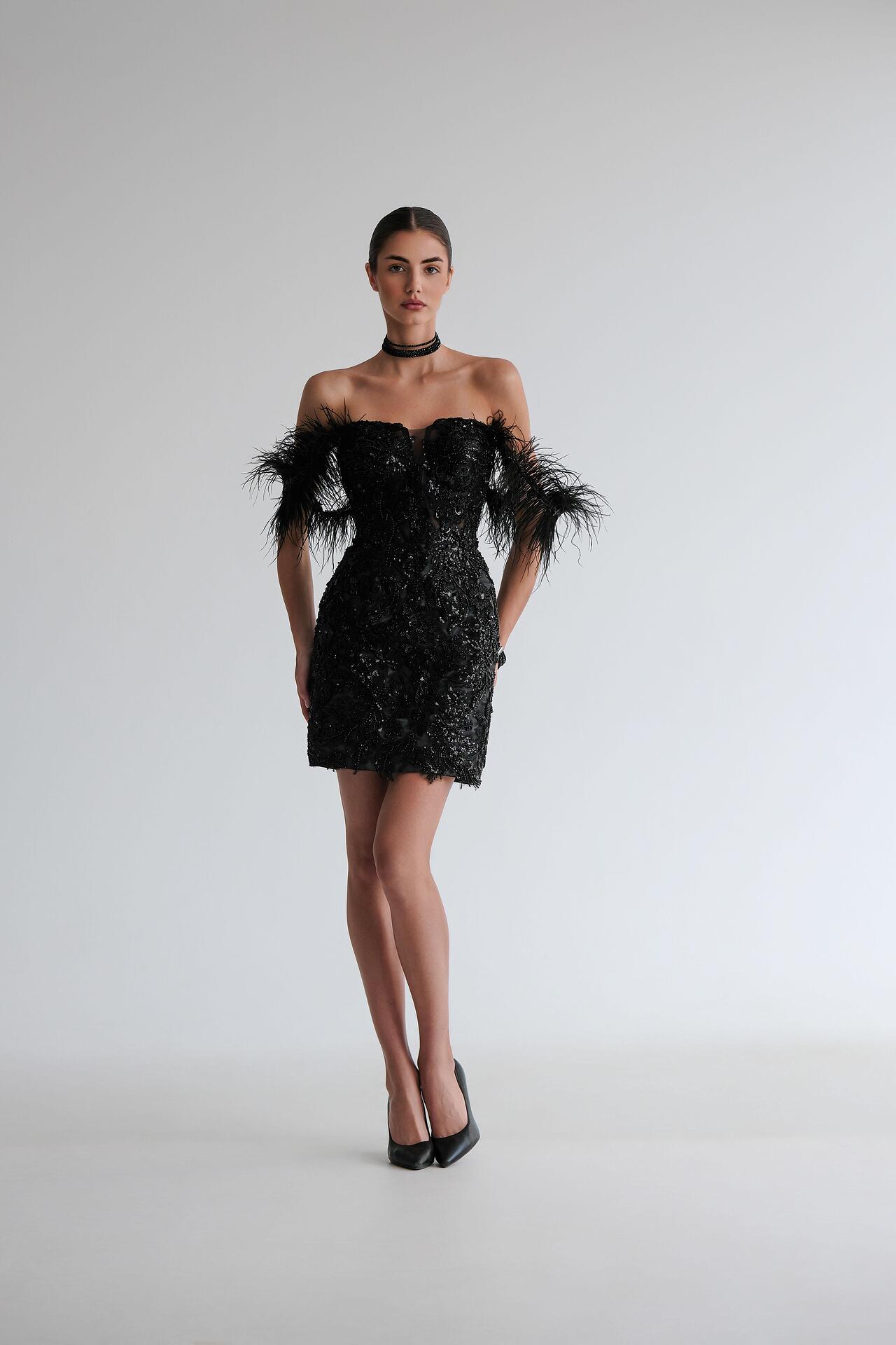 Handmade cocktail dress in black: Fable