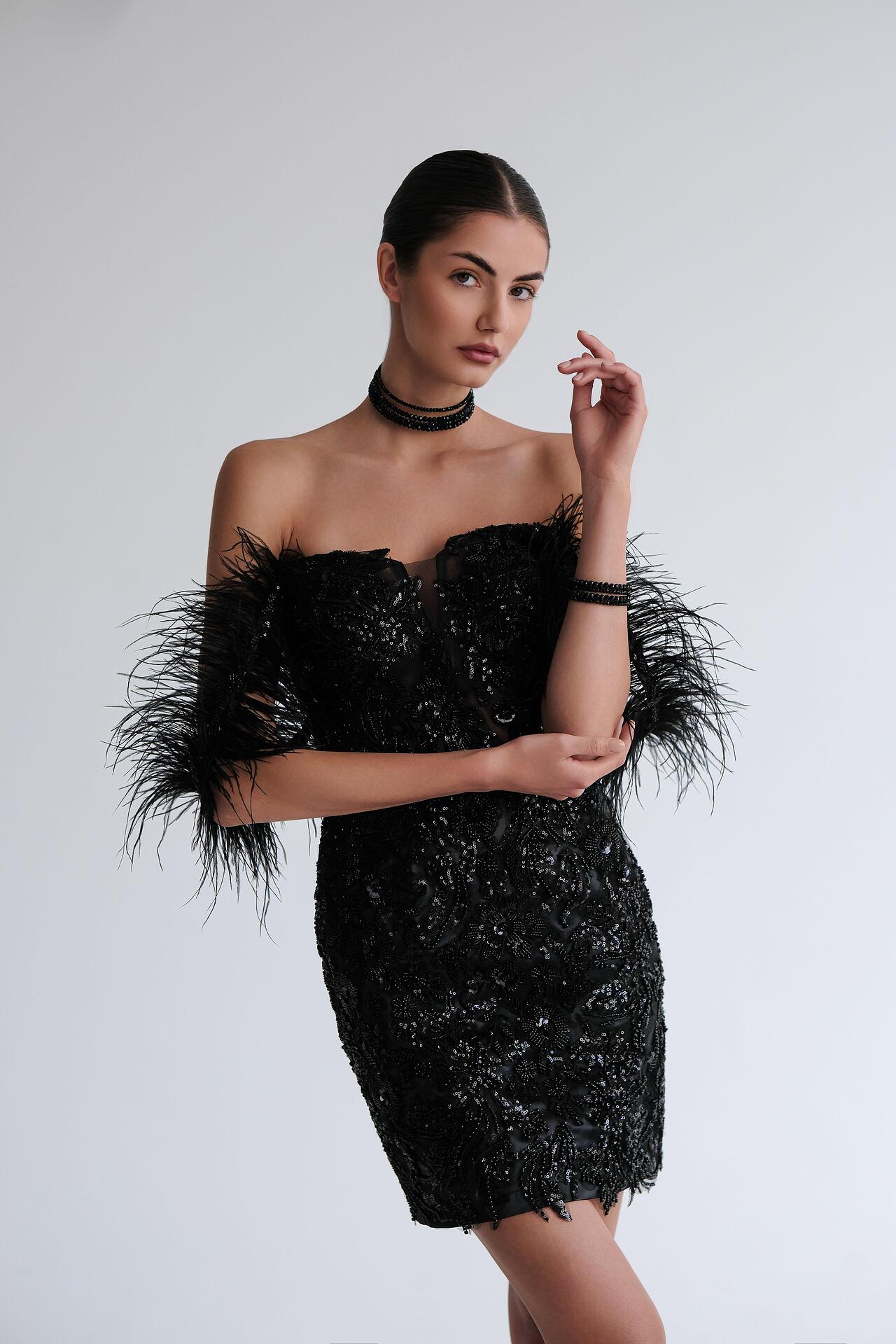 Handmade cocktail dress in black: Fable