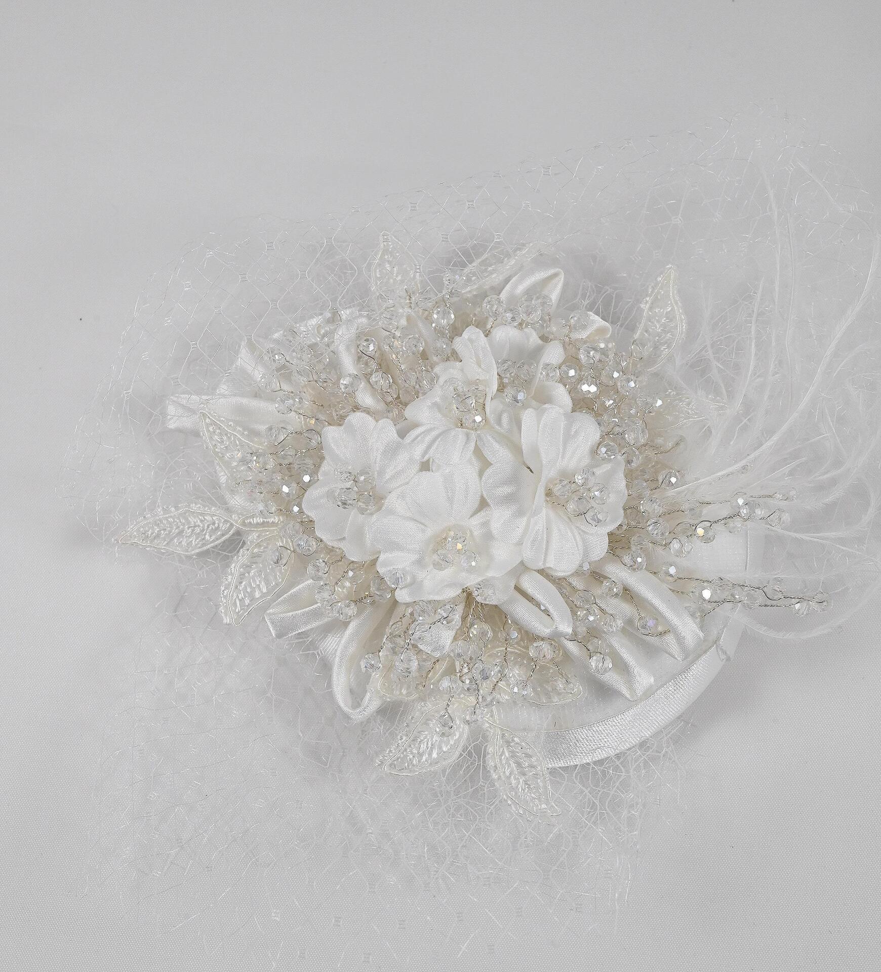 Crystal/pearl hats with mesh