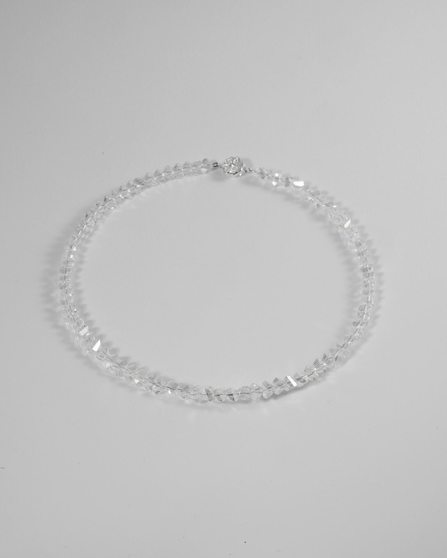 Necklaces with crystals, pearls and stones