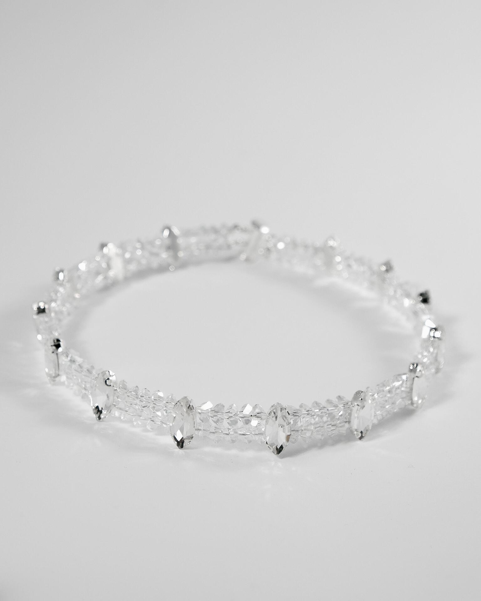 Necklaces with crystals, pearls and stones