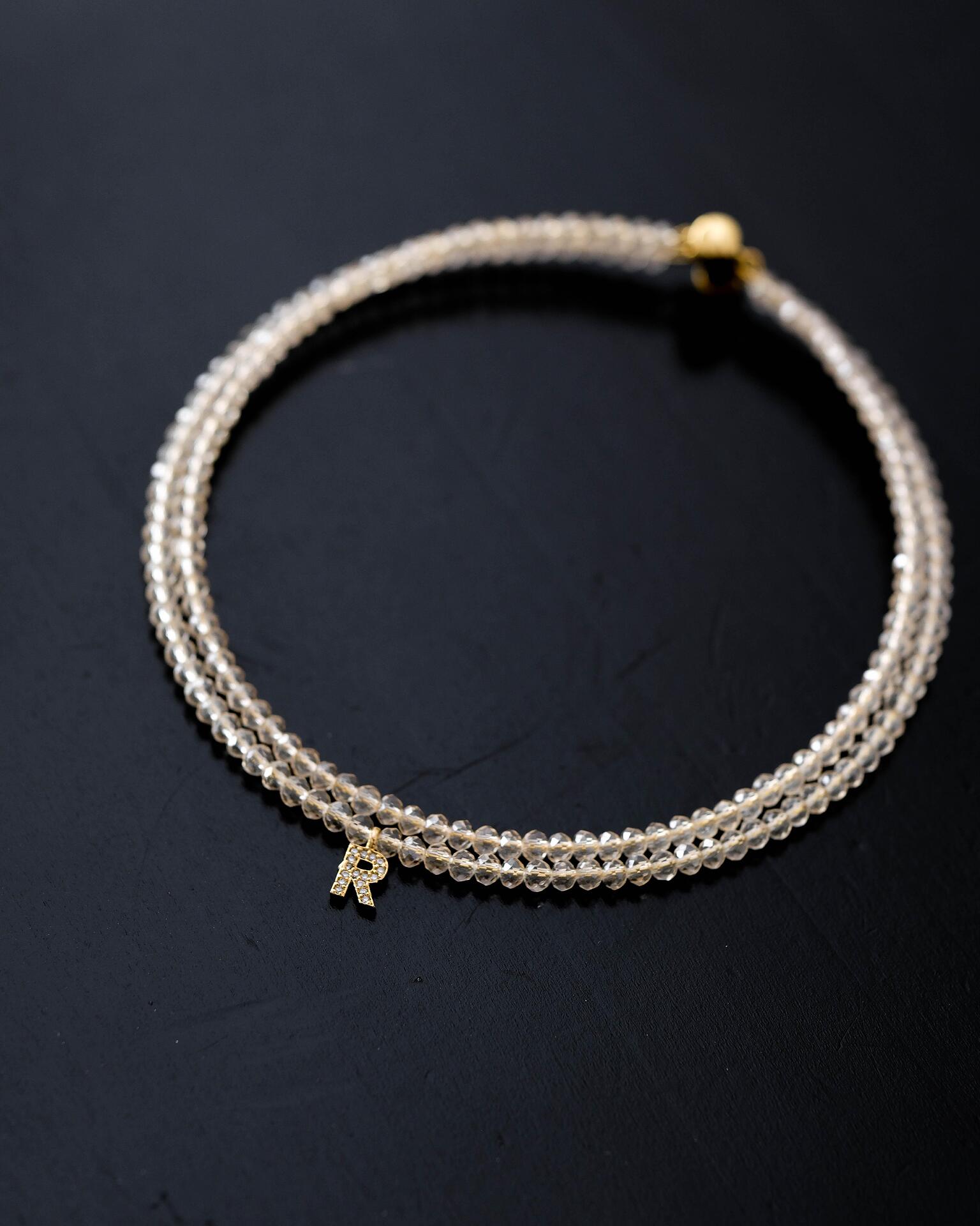 Solid necklace in beige: Rubbins